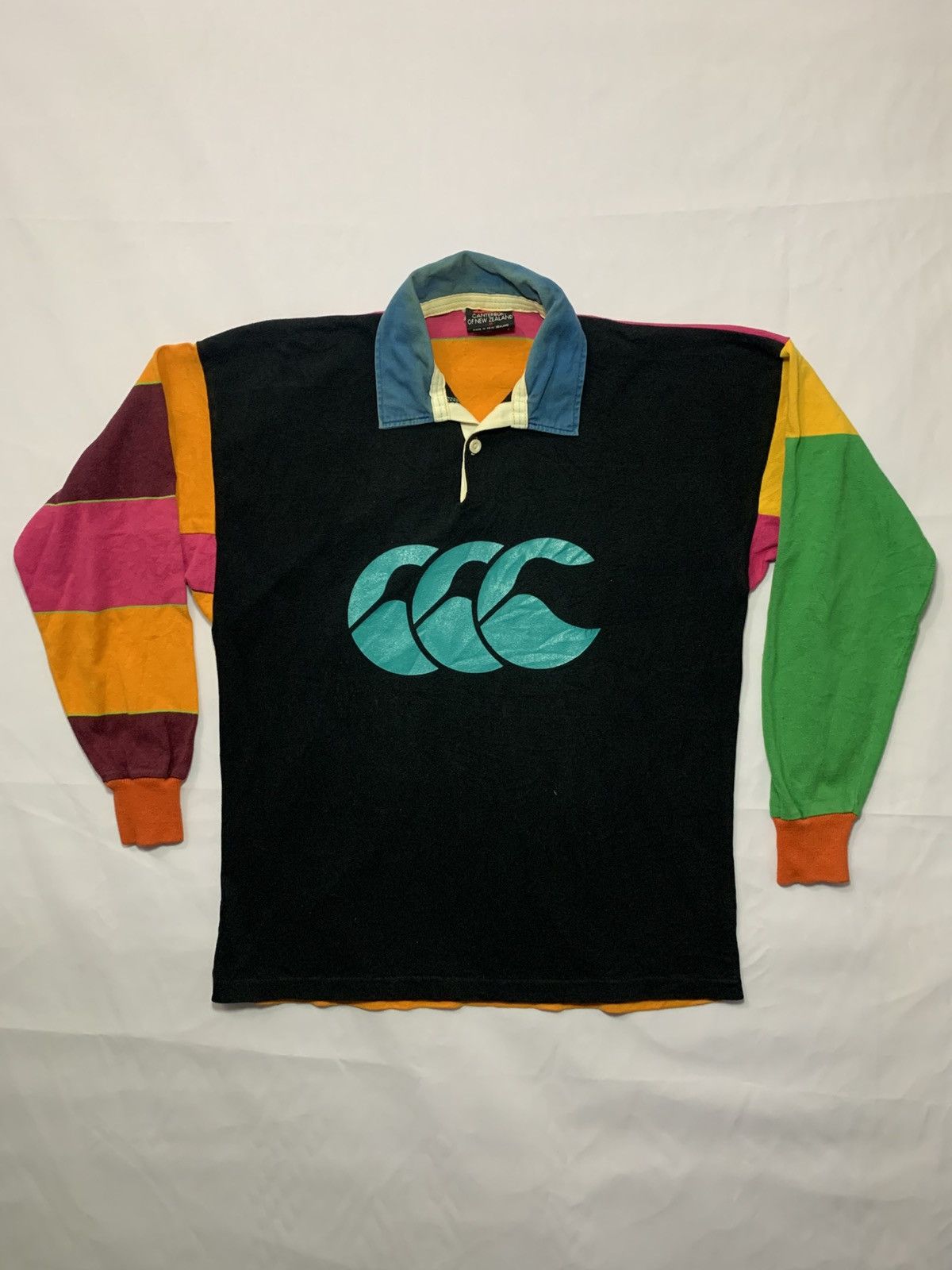 Canterbury of New Zealand 90s Canterbury Uglies Multicolour Rugby Shirts Size US M / EU 48-50 / 2 - 1 Thumbnail