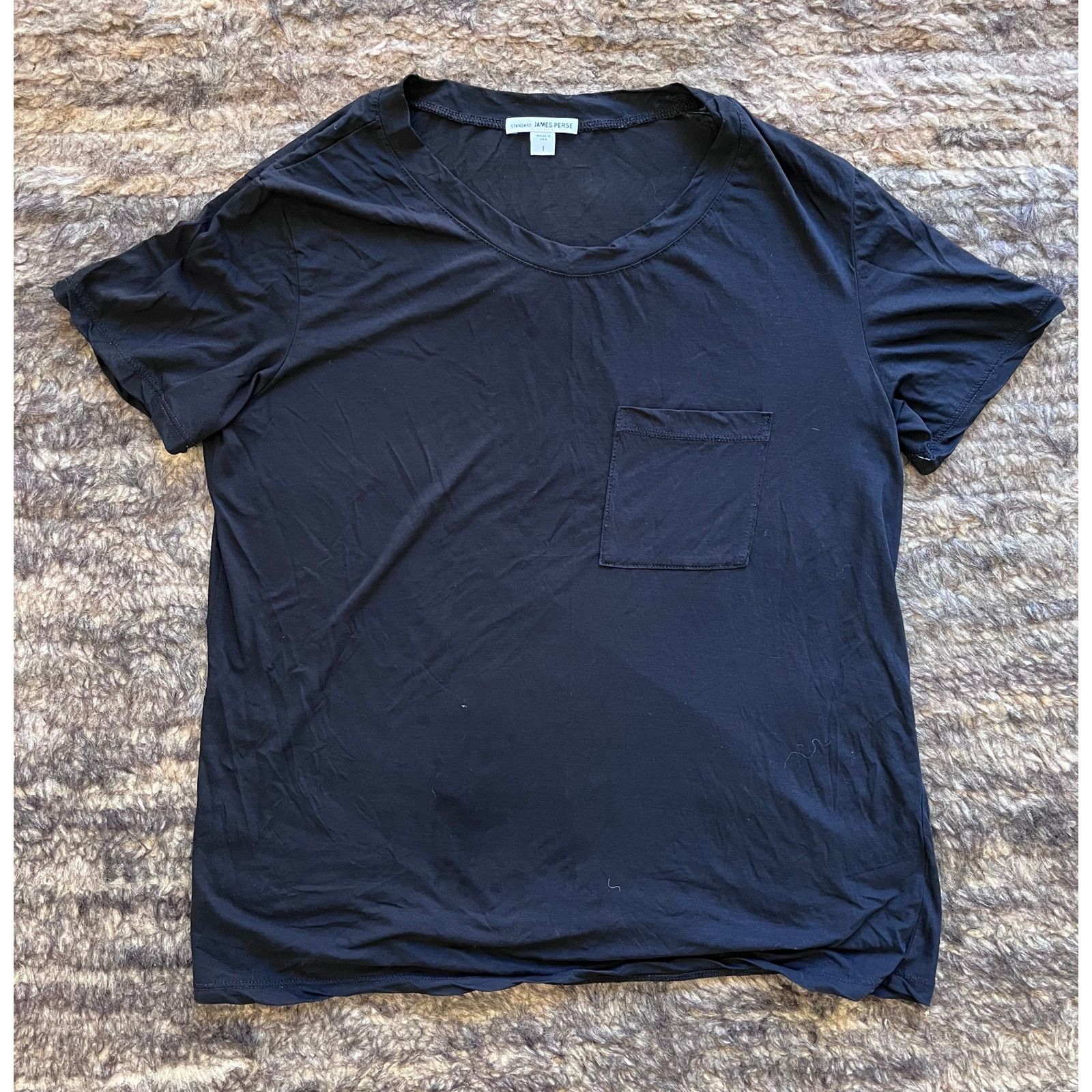 James Perse Women’s James Perse cotton tshirt black small Size S / US 4 / IT 40 - 1 Thumbnail