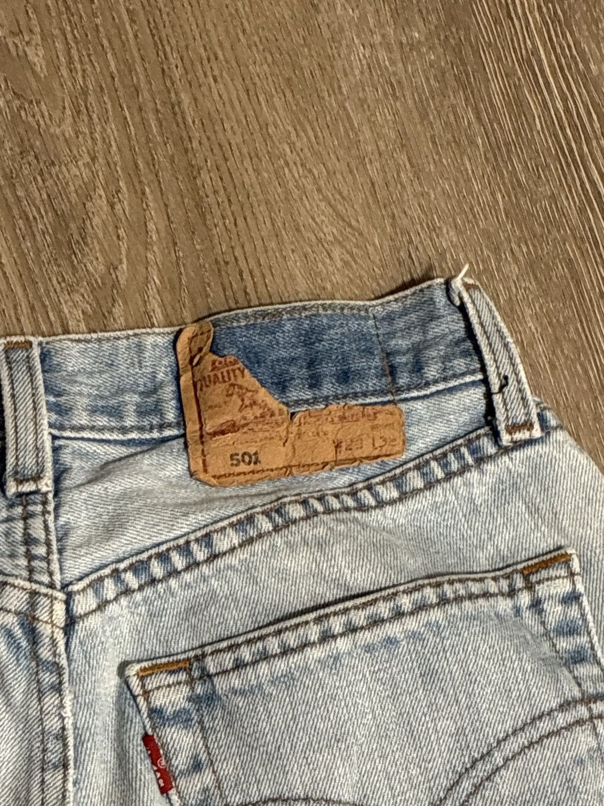 Levi's Levi's 501 Light Blue Ripped Denim Size 23" - 3 Thumbnail