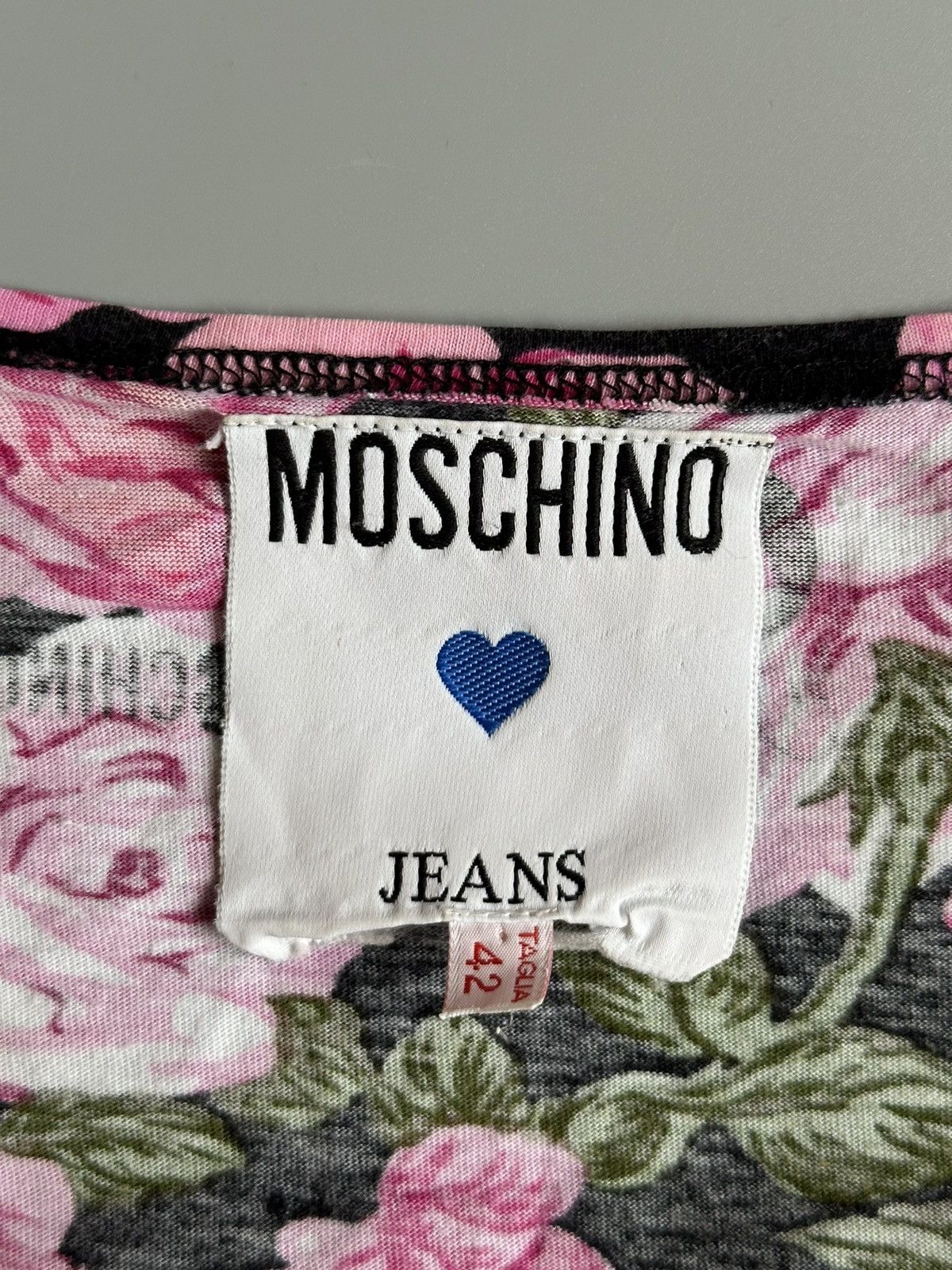 Moschino 90s Moschino Jeans Bohemian Floral Striped Check Top Size 42 Size M / US 6-8 / IT 42-44 - 7 Thumbnail