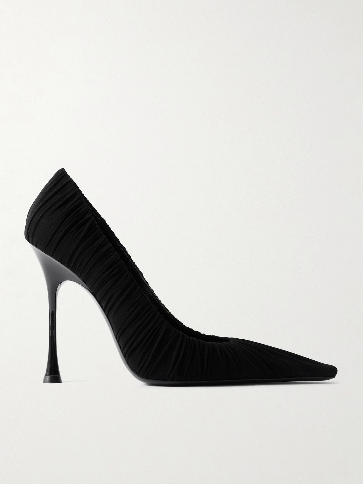 Emmanuelle Ruched Tulle Pumps