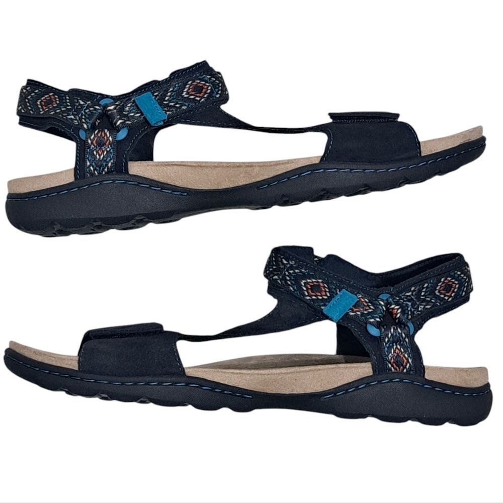 Clarks Clarks Amanda Step Riptape Summer Comfy Sandals Navy Suede Size US 11 / IT 41 - 3 Thumbnail
