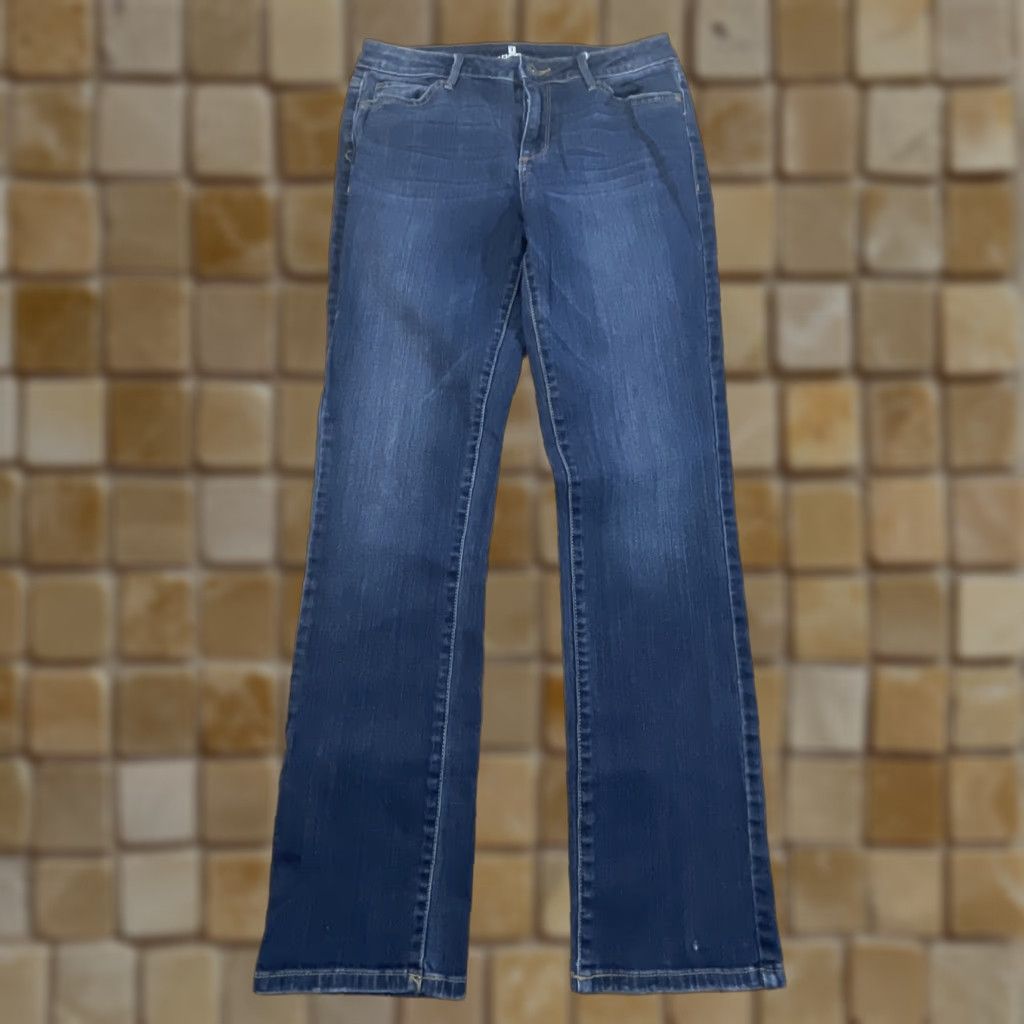 Liz Claiborne LIZ CLAIBORNE Classic Fit Dark Wash Jeans Size 6 Straight Leg Stretch Denim Women Size 28" / US 6 / IT 42 - 1 Thumbnail
