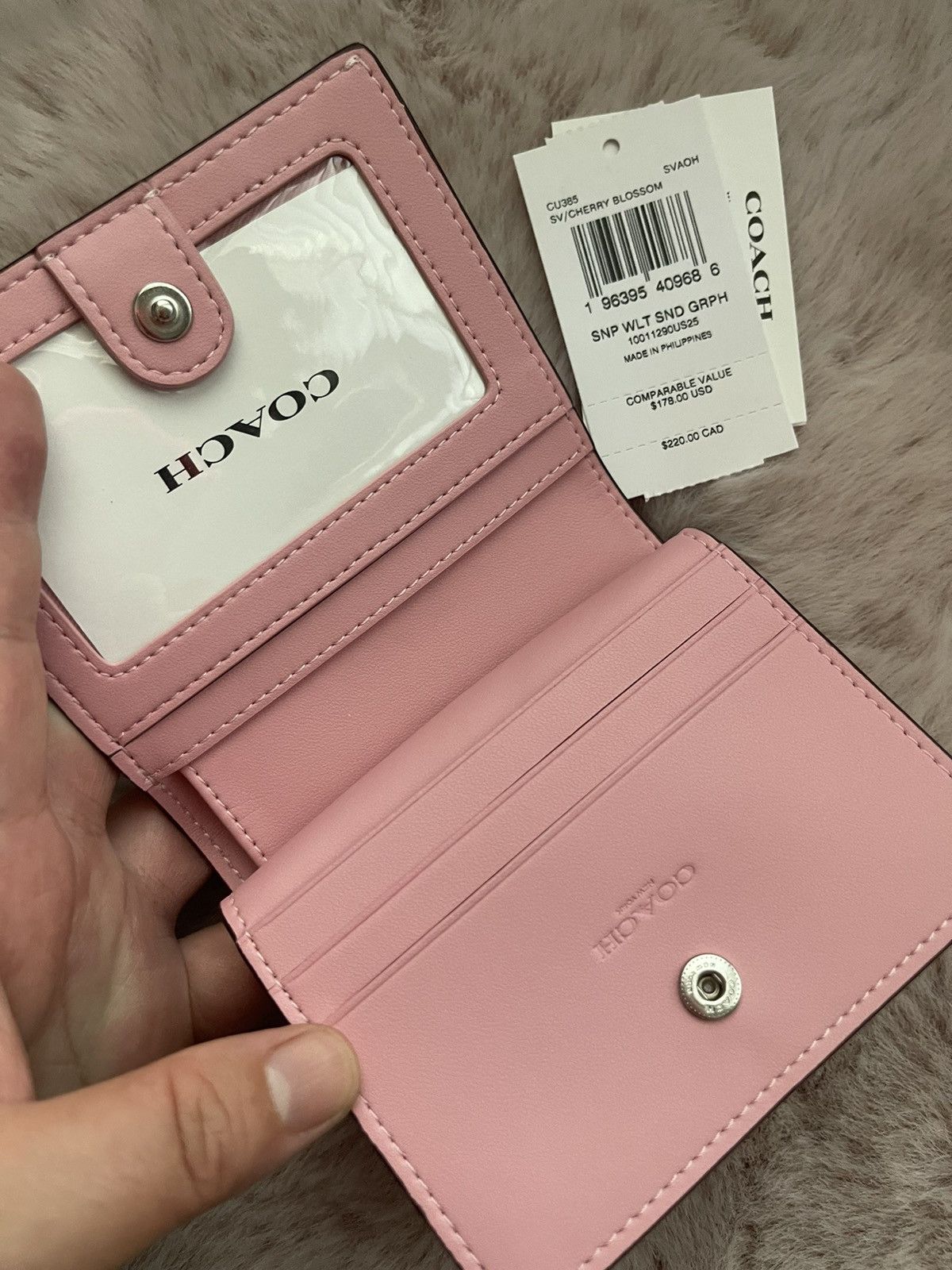 Coach Coach Pink Leather Zip Around Wallet Size ONE SIZE - 4 Thumbnail
