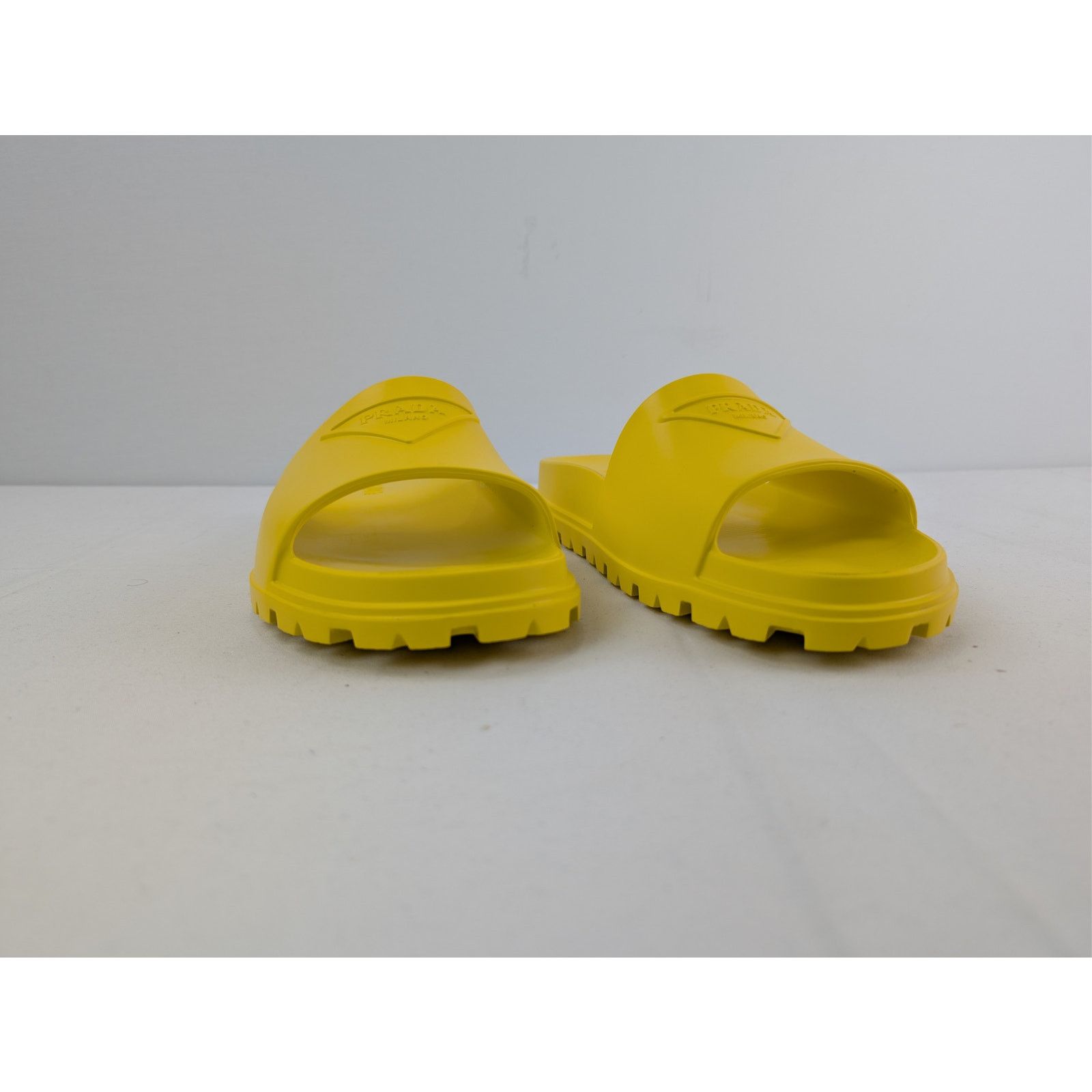 Prada o1rshd1 EVA Rubber Slide Sandals Slippers in Yellow Size US 11 / EU 44 - 5 Thumbnail