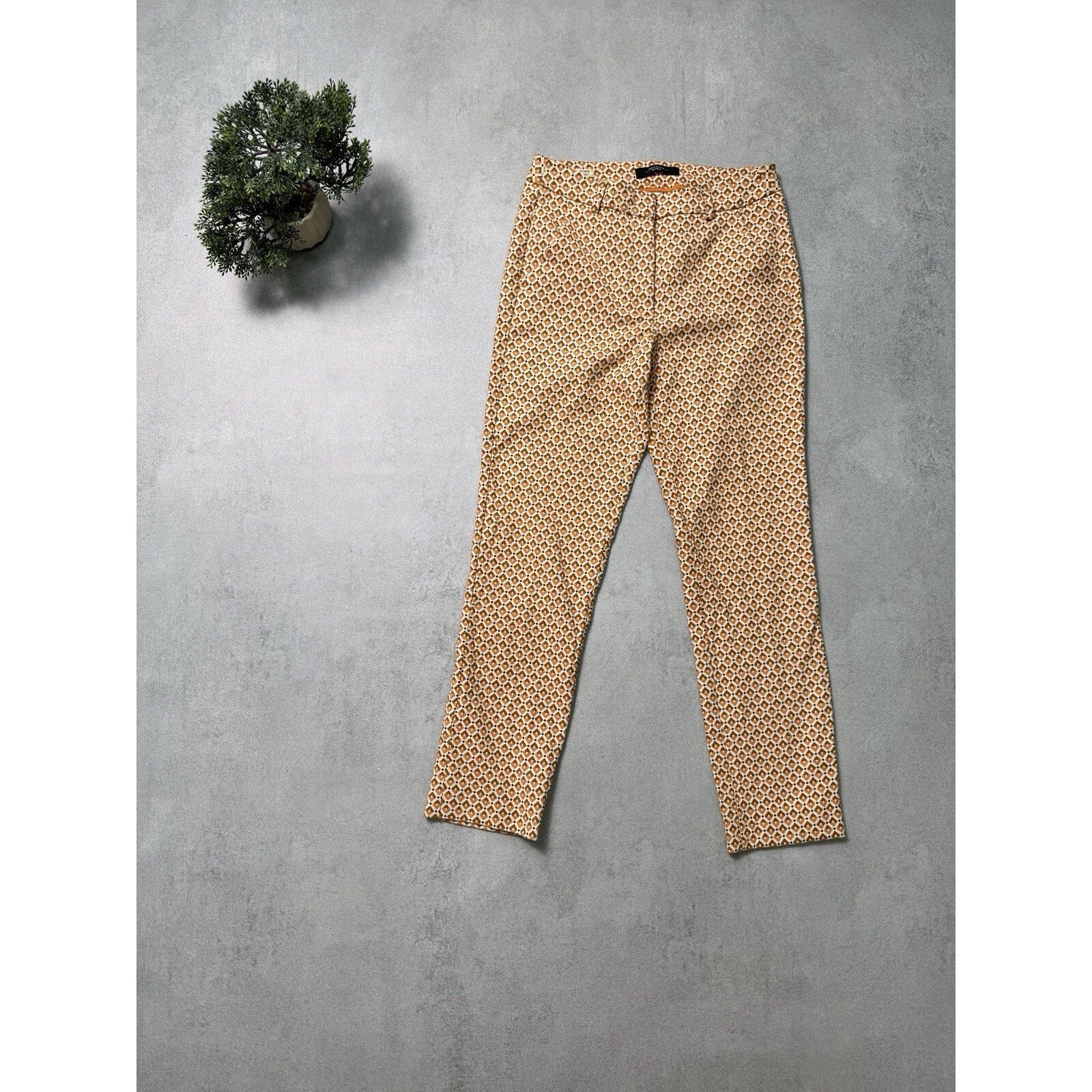 WEEKEND MAX MARA Orange Patterned Papaya Trousers