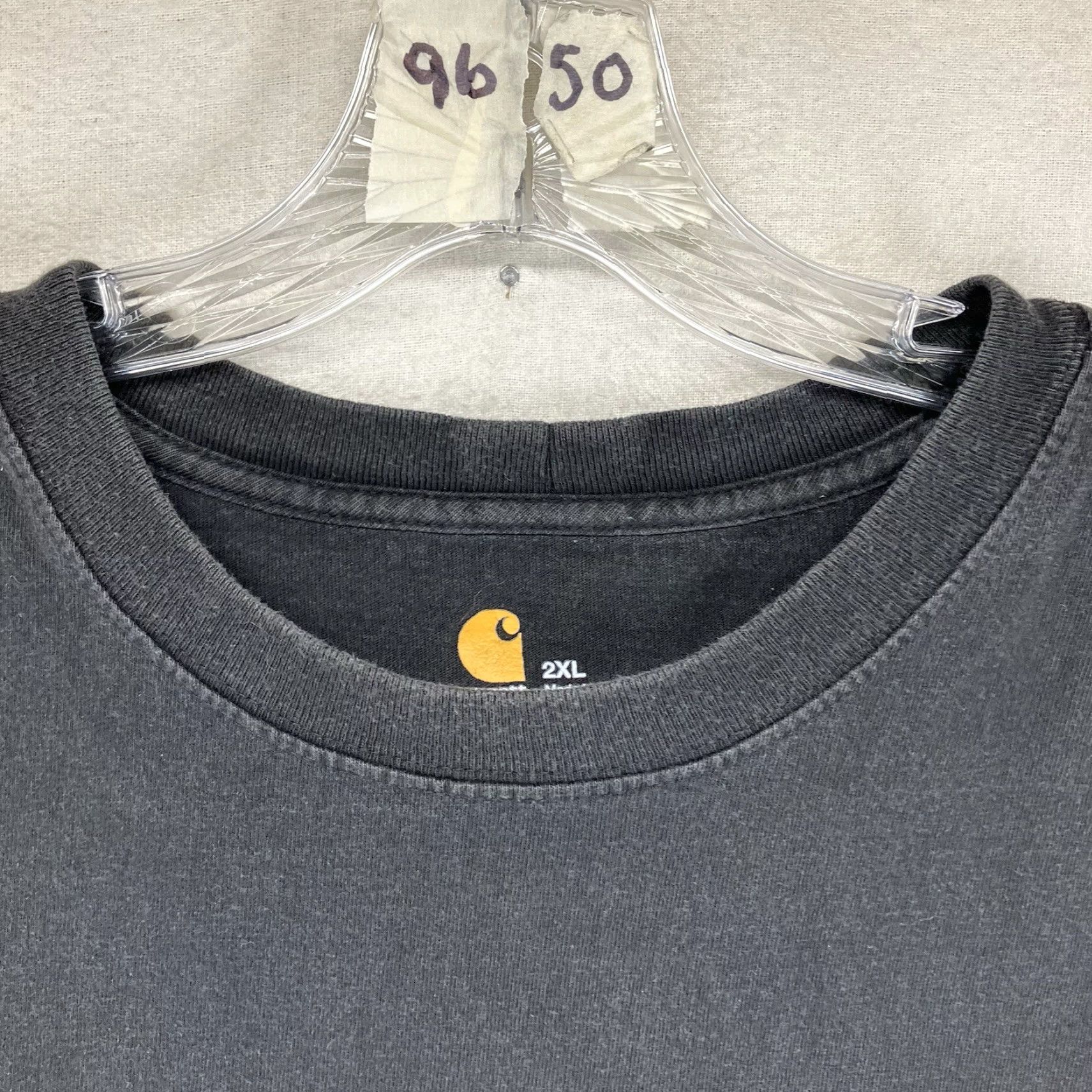 Carhartt Carhartt Mens 2XL Short Sleeve T-Shirt Black Heavyweight Cotton Original Fit Crew Neck Logo Size US XXL / EU 58 / 5 - 5 Thumbnail