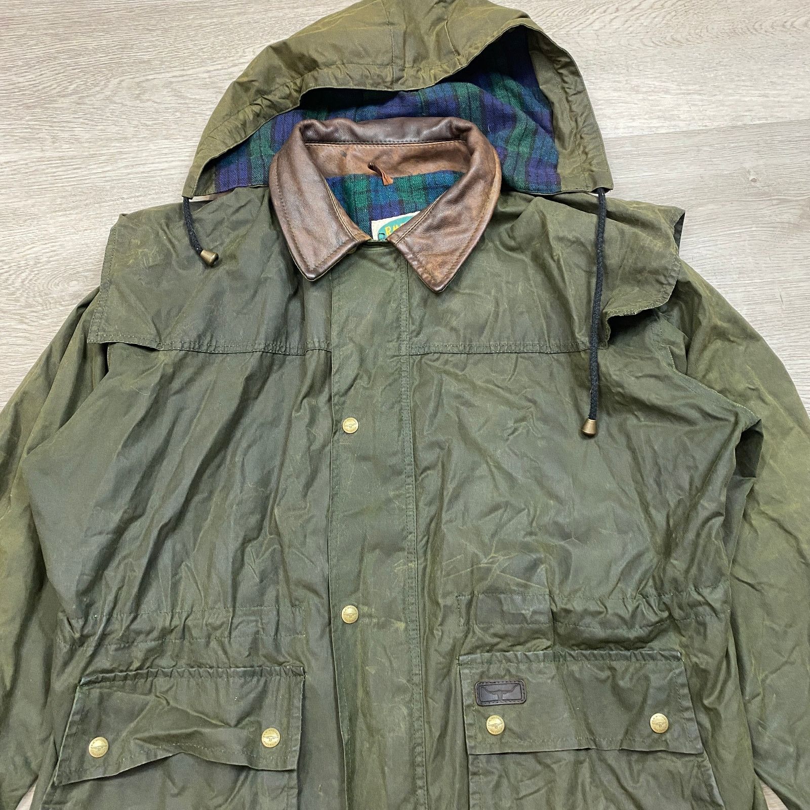 R.M. Williams × Vintage Vintage RM Williams Wax Oilskin Wool Lined Jacket Men's M Size US M / EU 48-50 / 2 - 2 Thumbnail