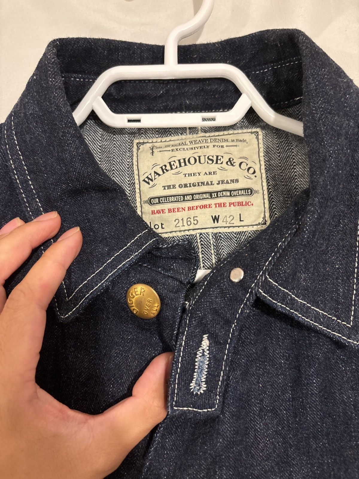 Warehouse & Co. Warehouse and co "Lot 2165 INDIGO HERRINGBONE COVERall Size US XL / EU 56 / 4 - 3 Thumbnail