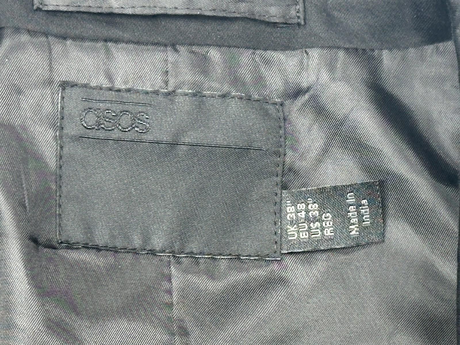 Asos Asos Slim Fit Men's Suit Jacket Blazer Black 38 Size 38R - 5 Thumbnail