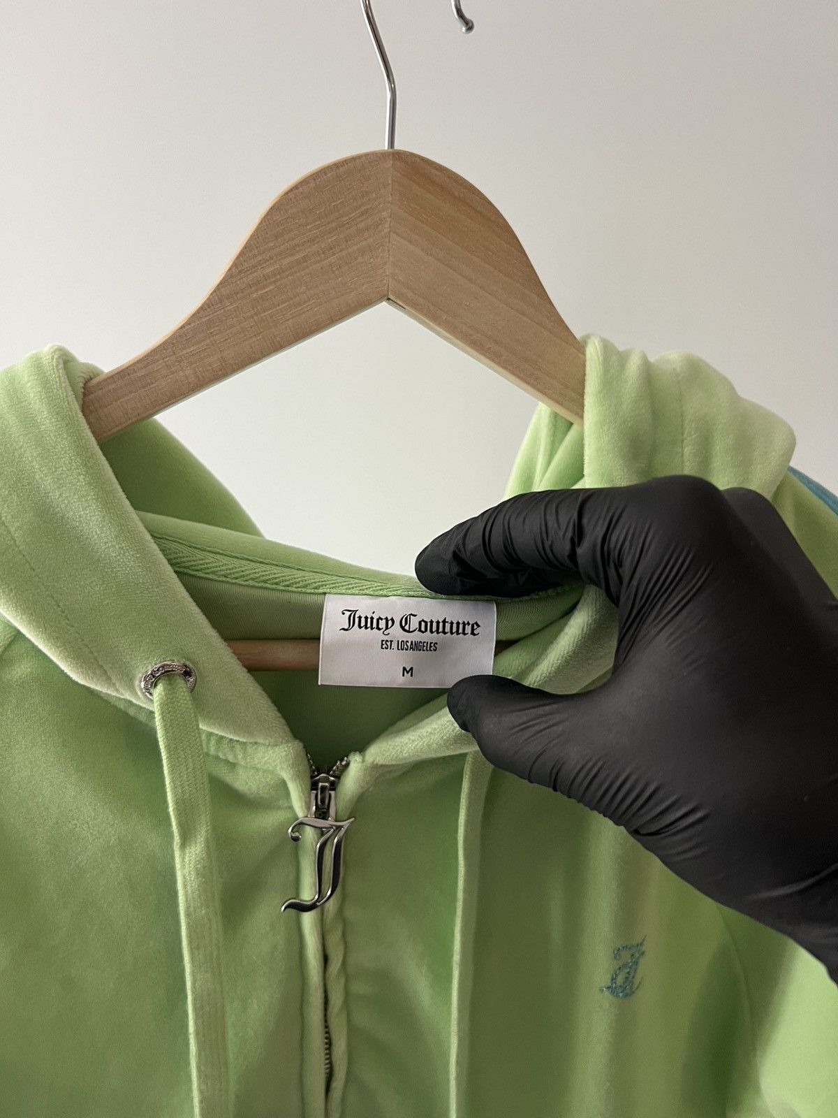 Juicy Couture Juicy Couture Women's Green Madison Hoodie Velour Medium Size M / US 6-8 / IT 42-44 - 13 Thumbnail