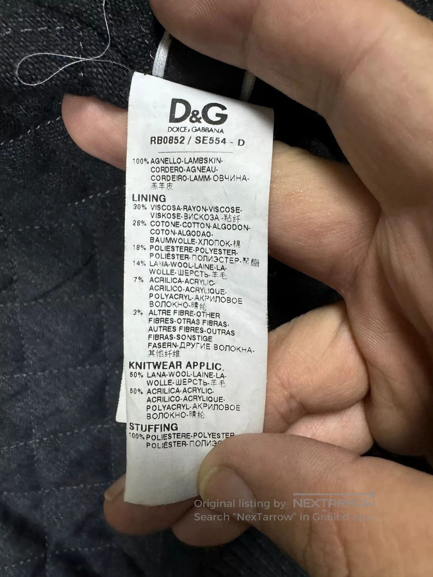 Dolce & Gabbana DG Men's Leather Jacket. Size US S / EU 44-46 / 1 - 6 Thumbnail
