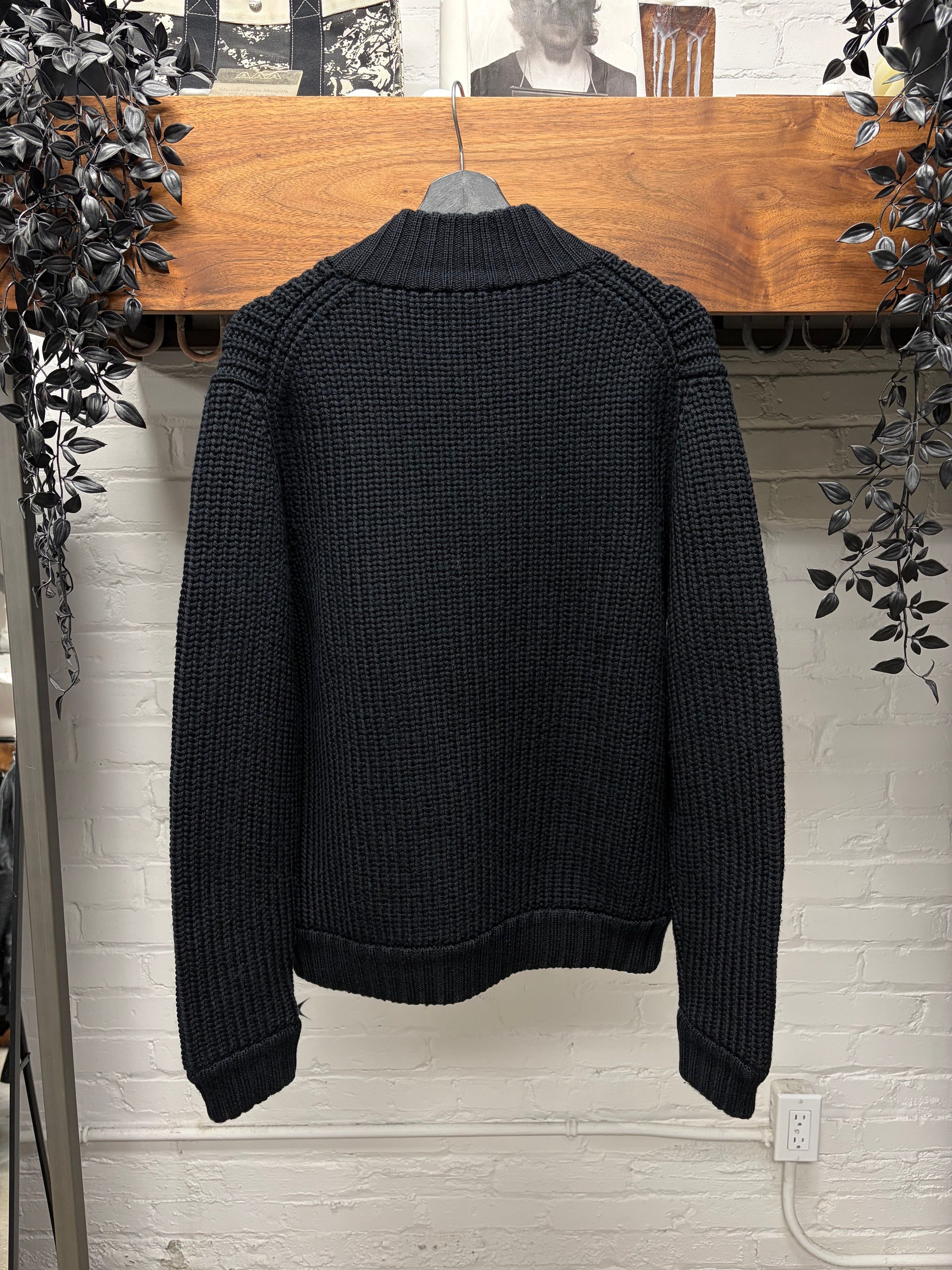 Gucci Vintage Gucci Genuine Bamboo Toggle Merino Wool Black Wool Knit Cardigan Size US XL / EU 56 / 4 - 4 Thumbnail