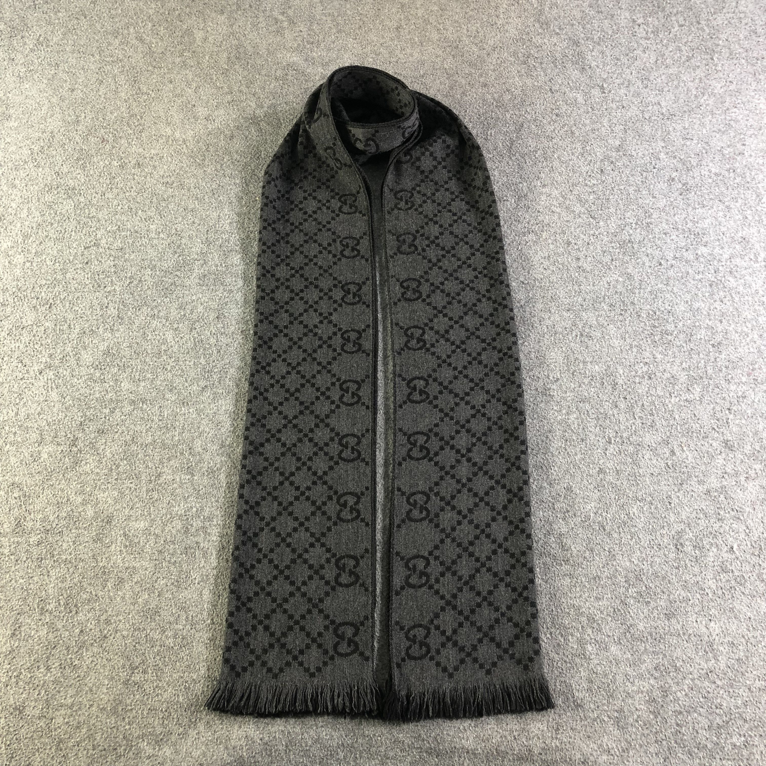 Gucci Gucci Monogram GG Wool/Silk Scarf Muffler Neckgear V2630 Size ONE SIZE - 1 Thumbnail