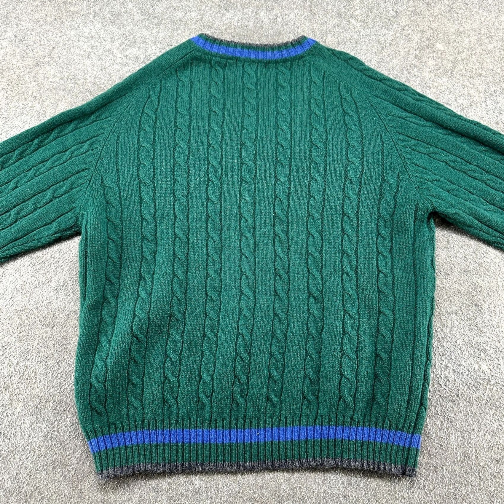 Vintage VINTAGE Saville Row Sweater Mens XL Green Blue Pullover Wool V Neck Preppy 90s Size US XL / EU 56 / 4 - 7 Thumbnail