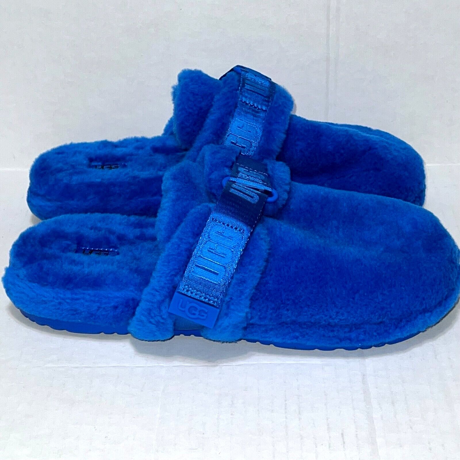 Ugg UGG PLUSH Men's Size 11 Fluff Slip On Lamb Fur Slippers Blue Size US 11 / EU 44 - 2 Thumbnail