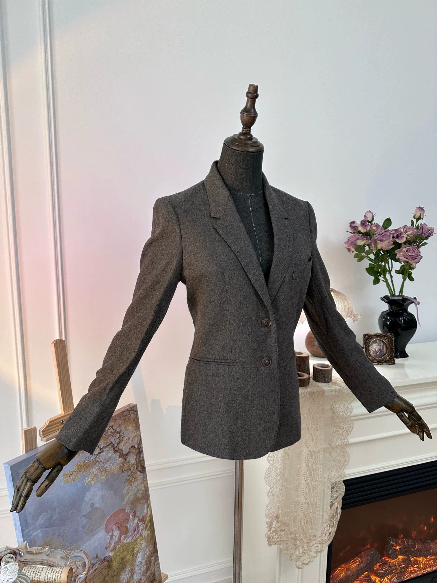 Hermes HERMES JPG Gaultier cashmere blazer women's gray34 Size XS / US 0-2 / IT 36-38 - 5 Thumbnail