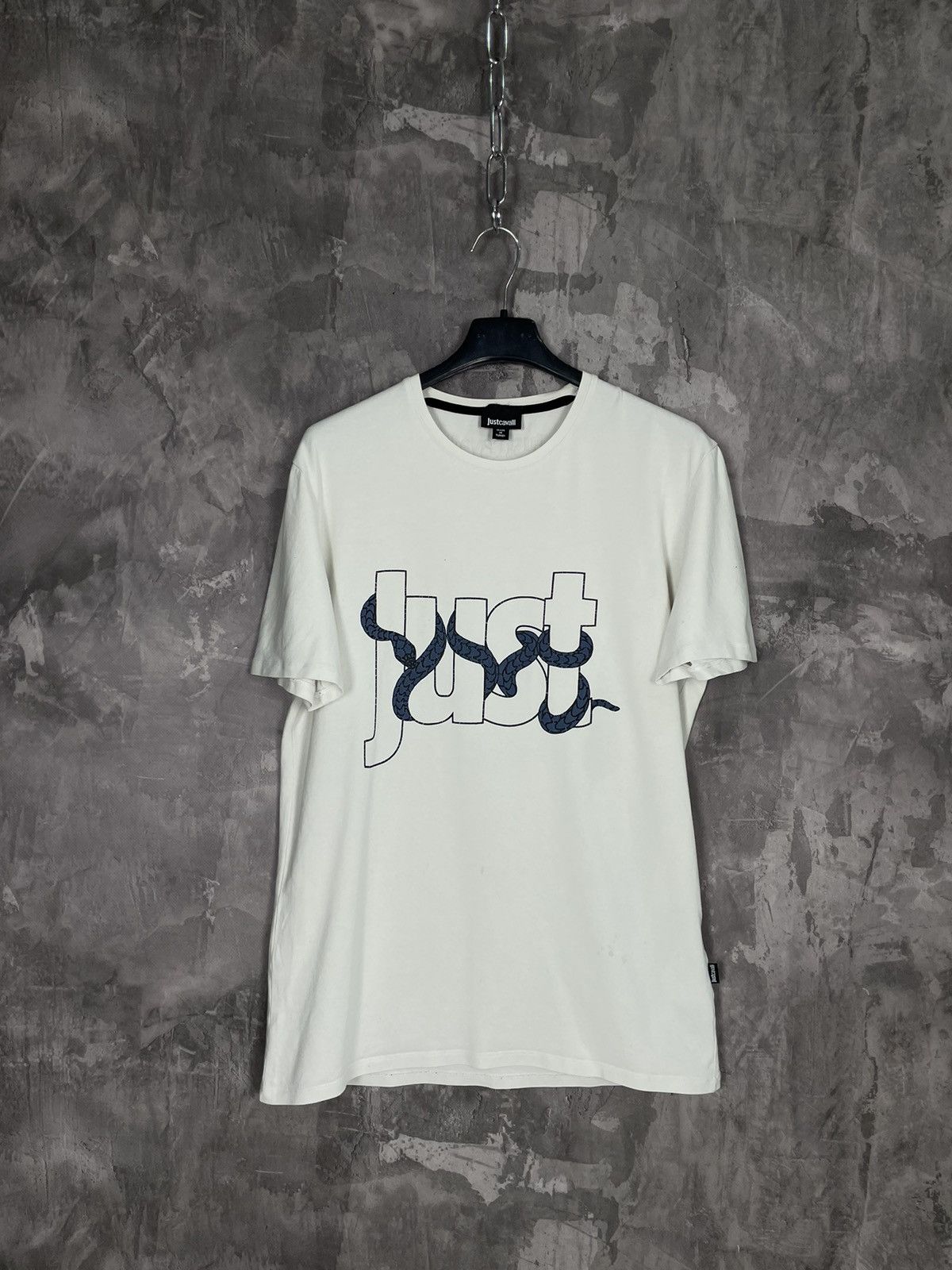 Just Cavalli × Roberto Cavalli Roberto Cavalli Big Logo Snake T Shirt Just Cavalli Y2K Size US M / EU 48-50 / 2 - 1 Thumbnail