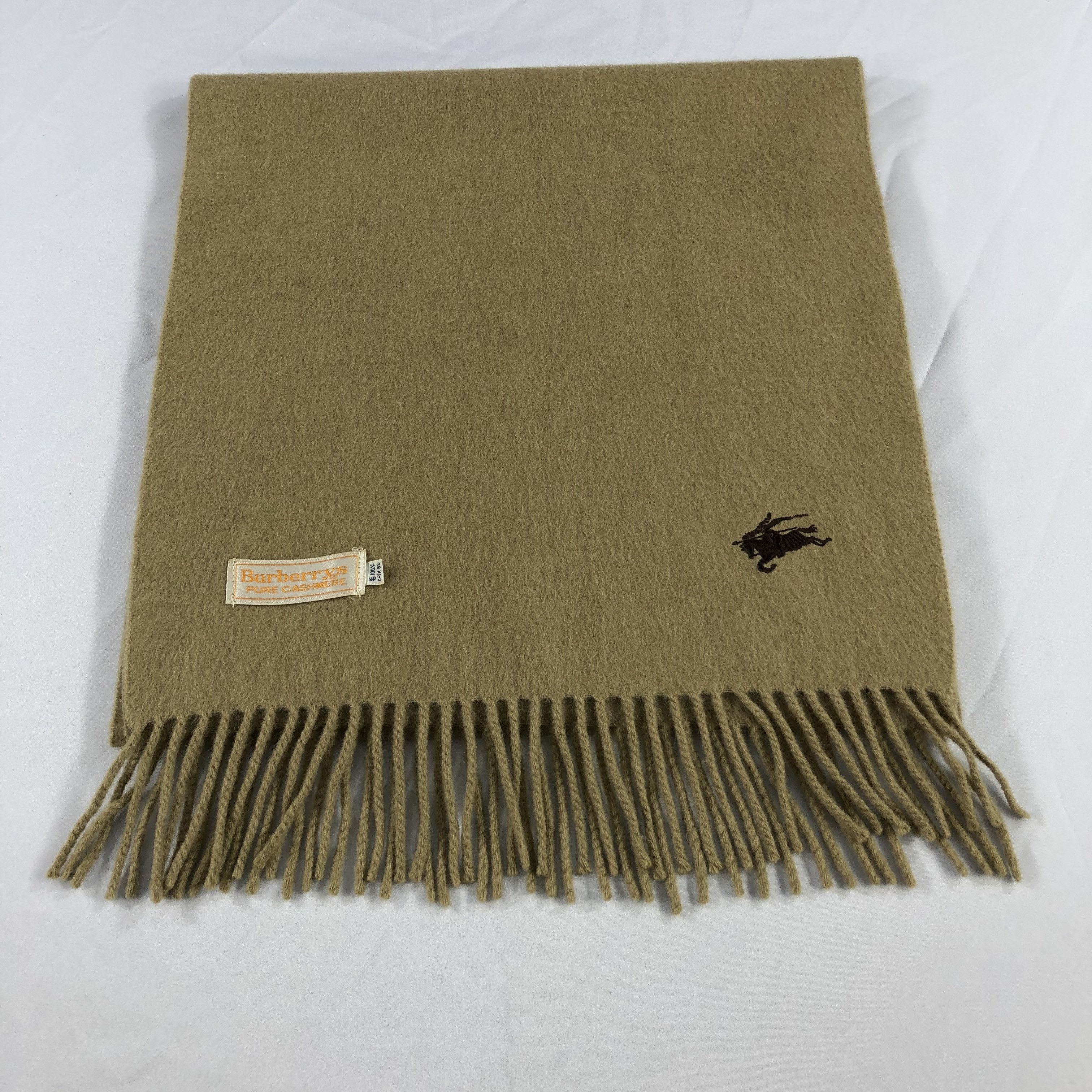 Burberry Burberrys Pure Cashmere Plain Scarf Muffler V924 Size ONE SIZE - 2 Thumbnail
