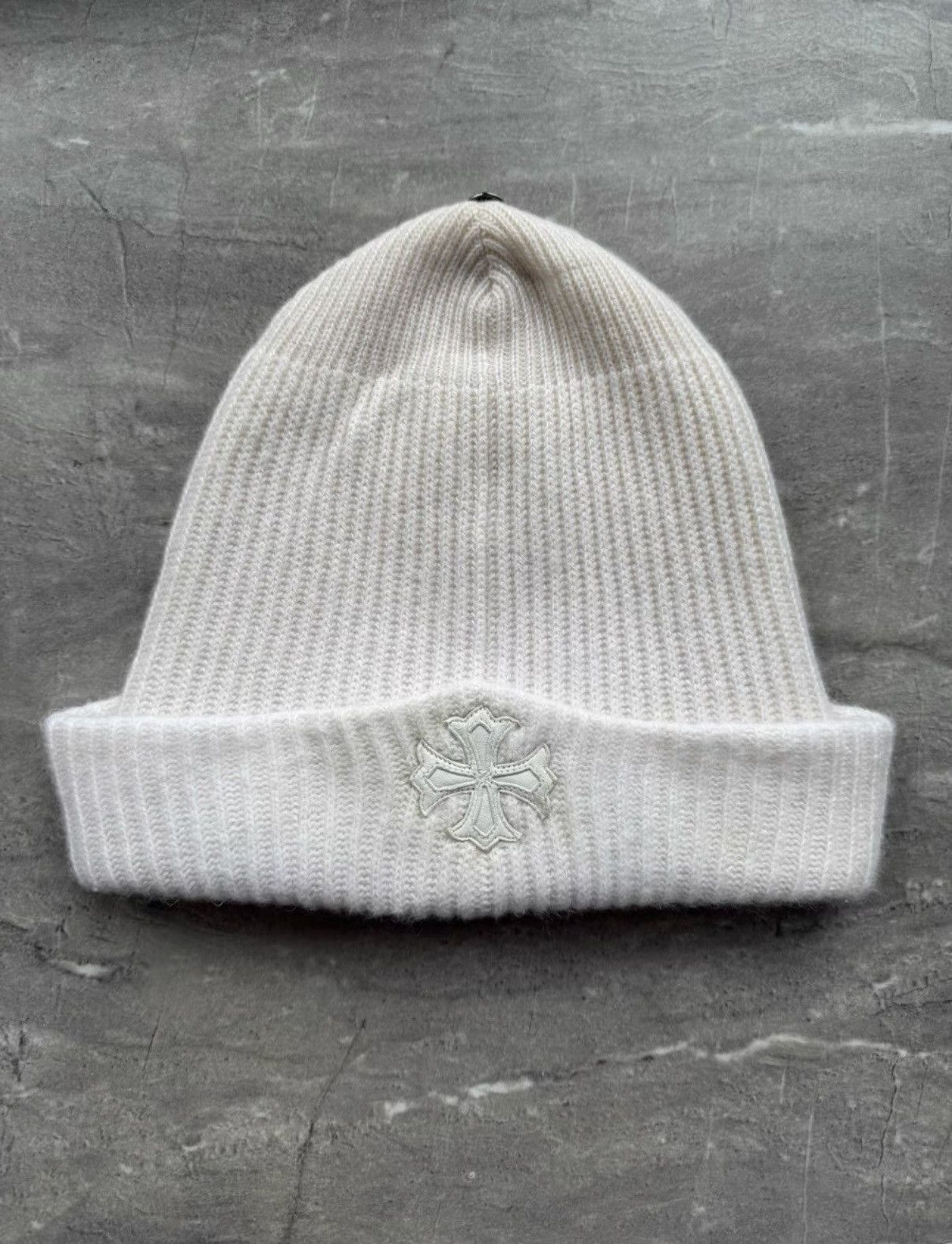 Chrome Hearts Chrome Hearts Cross Leather Patch Beanie Size ONE SIZE - 1 Thumbnail