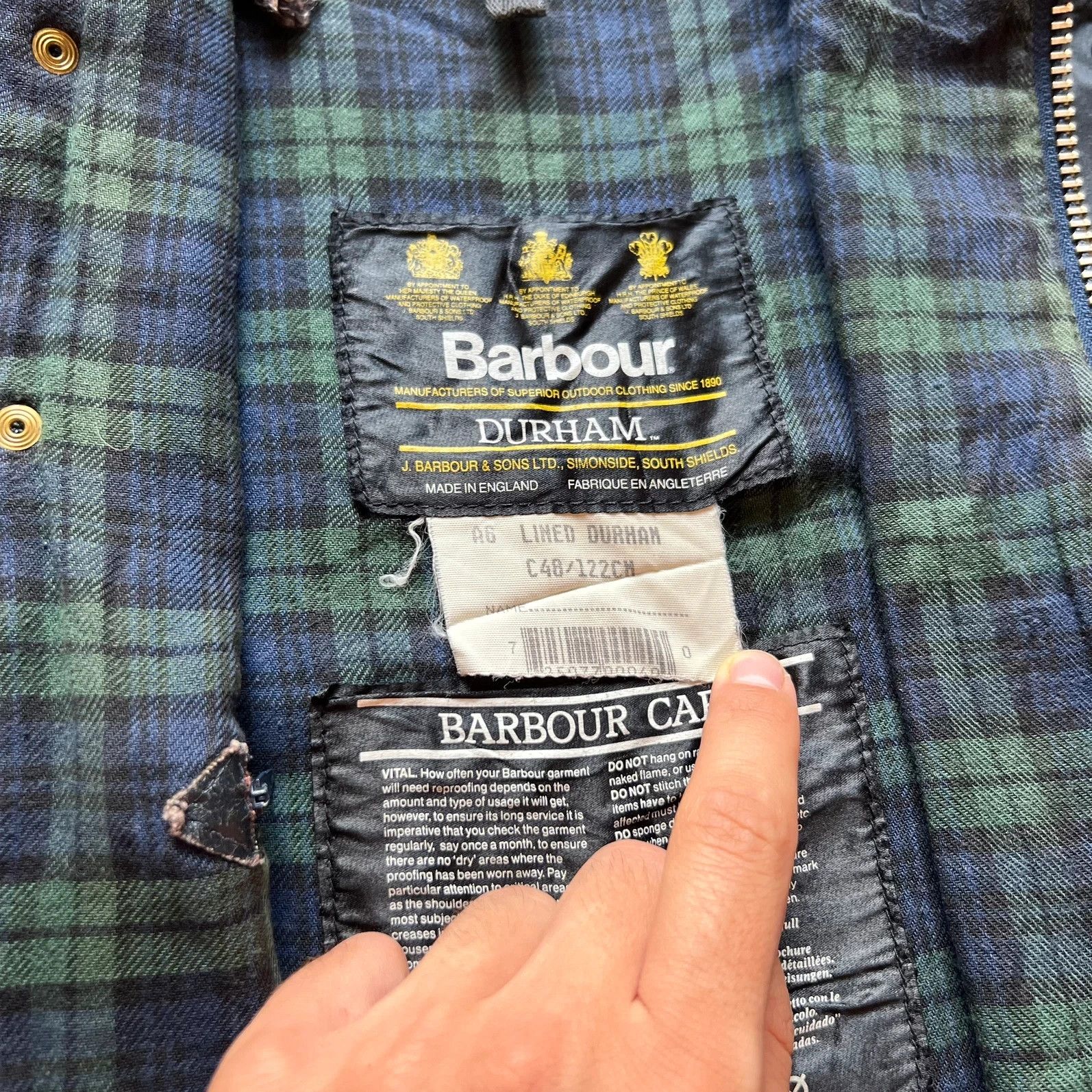 Barbour vintage Barbour Durham waxed parka jacket coat wax Bedale Size US XL / EU 56 / 4 - 10 Thumbnail
