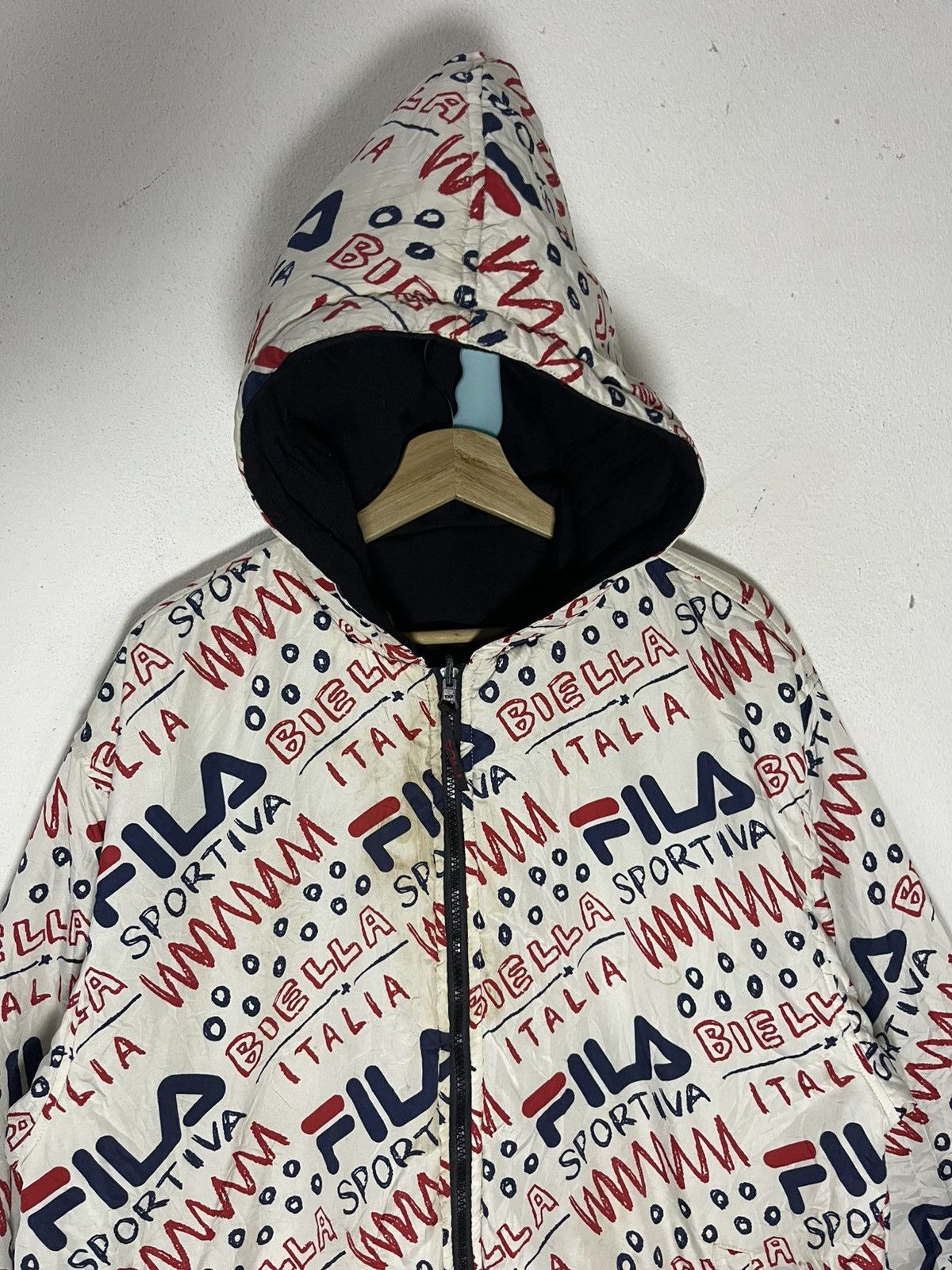 Fila Vintage FILA Reversible Hoodies Jacket Size US XL / EU 56 / 4 - 2 Thumbnail