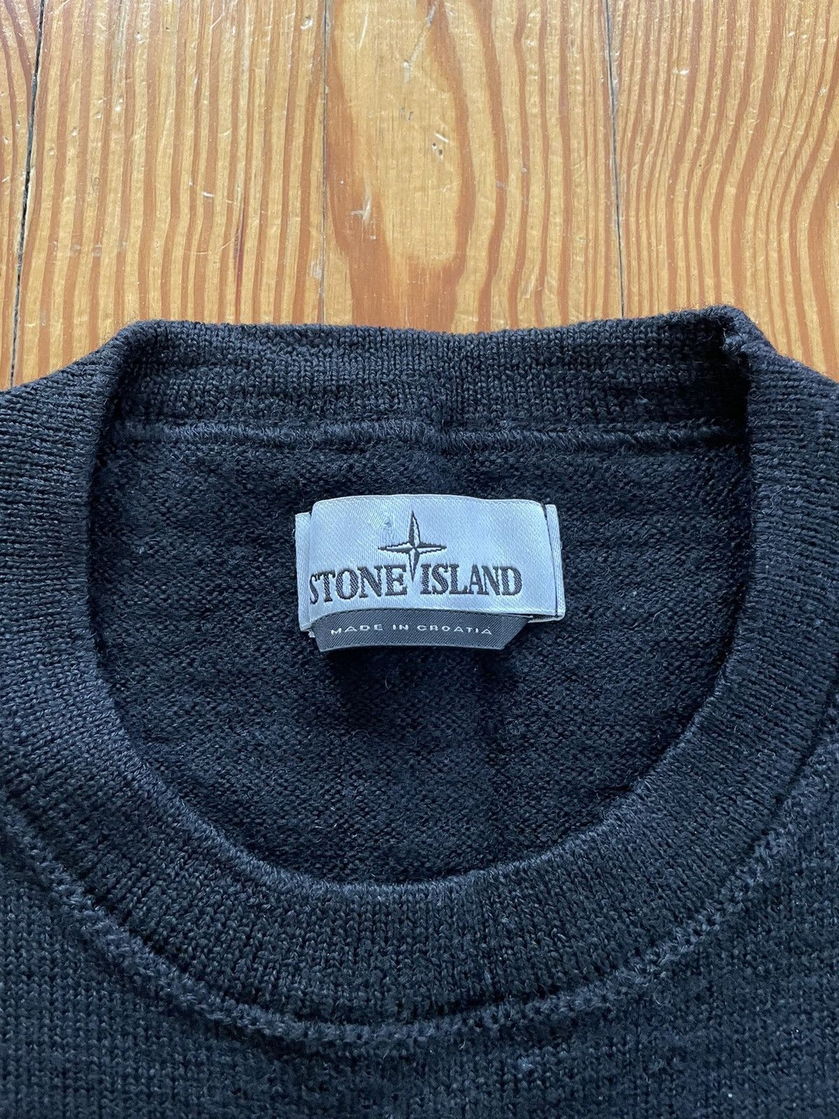 Stone Island Stone Island Wool Knit Sweater Black Size US L / EU 52-54 / 3 - 3 Thumbnail