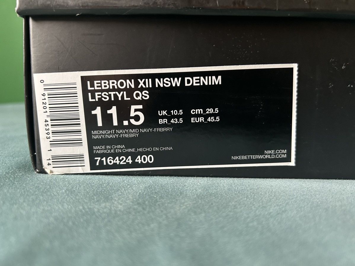Nike Nike Lebron 12 NSW Fireberry Denim 2014 Size US 11.5 / EU 44-45 - 6 Thumbnail