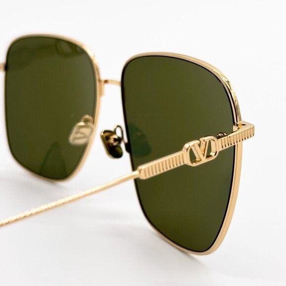 Valentino NEW VALENTINO SUNGLASSES VLS-171A GOLD/GREEN UNISEX EYEWEAR Size ONE SIZE - 6 Thumbnail
