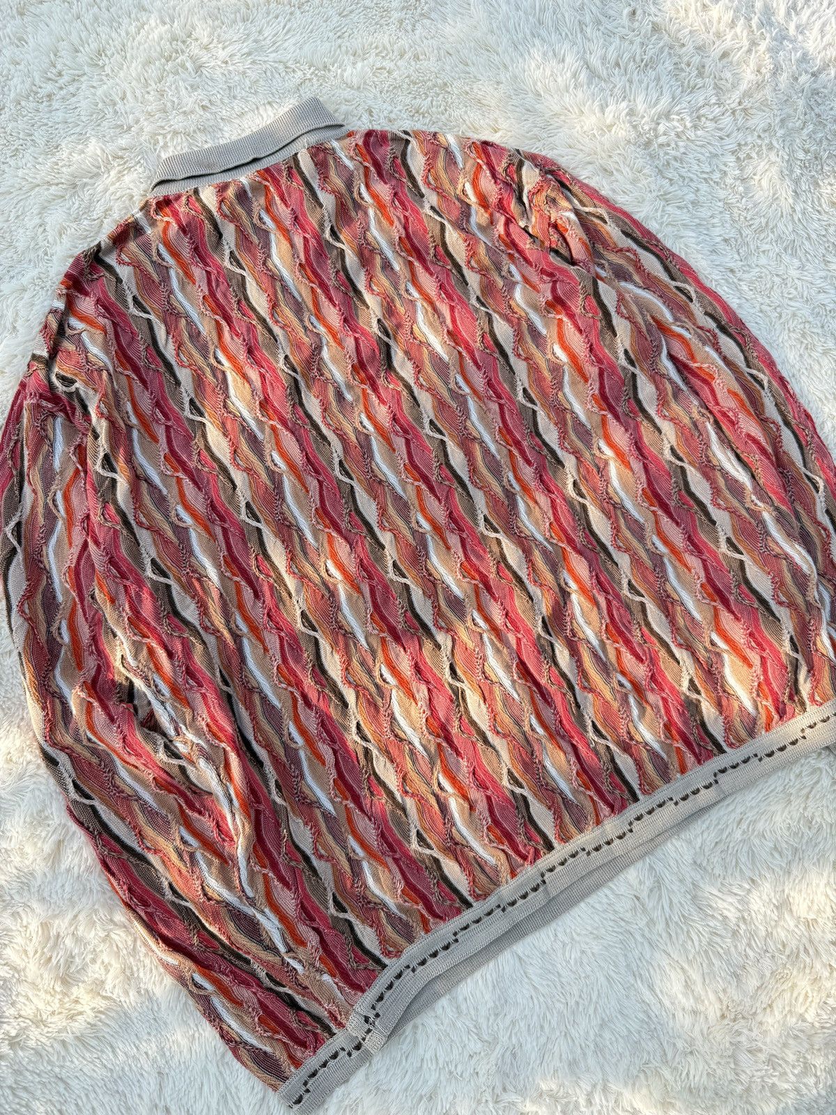 Coogi Rare! Vintage Coogi 3D Knit Polo Bacon Wave Pattern Size US XL / EU 56 / 4 - 10 Thumbnail