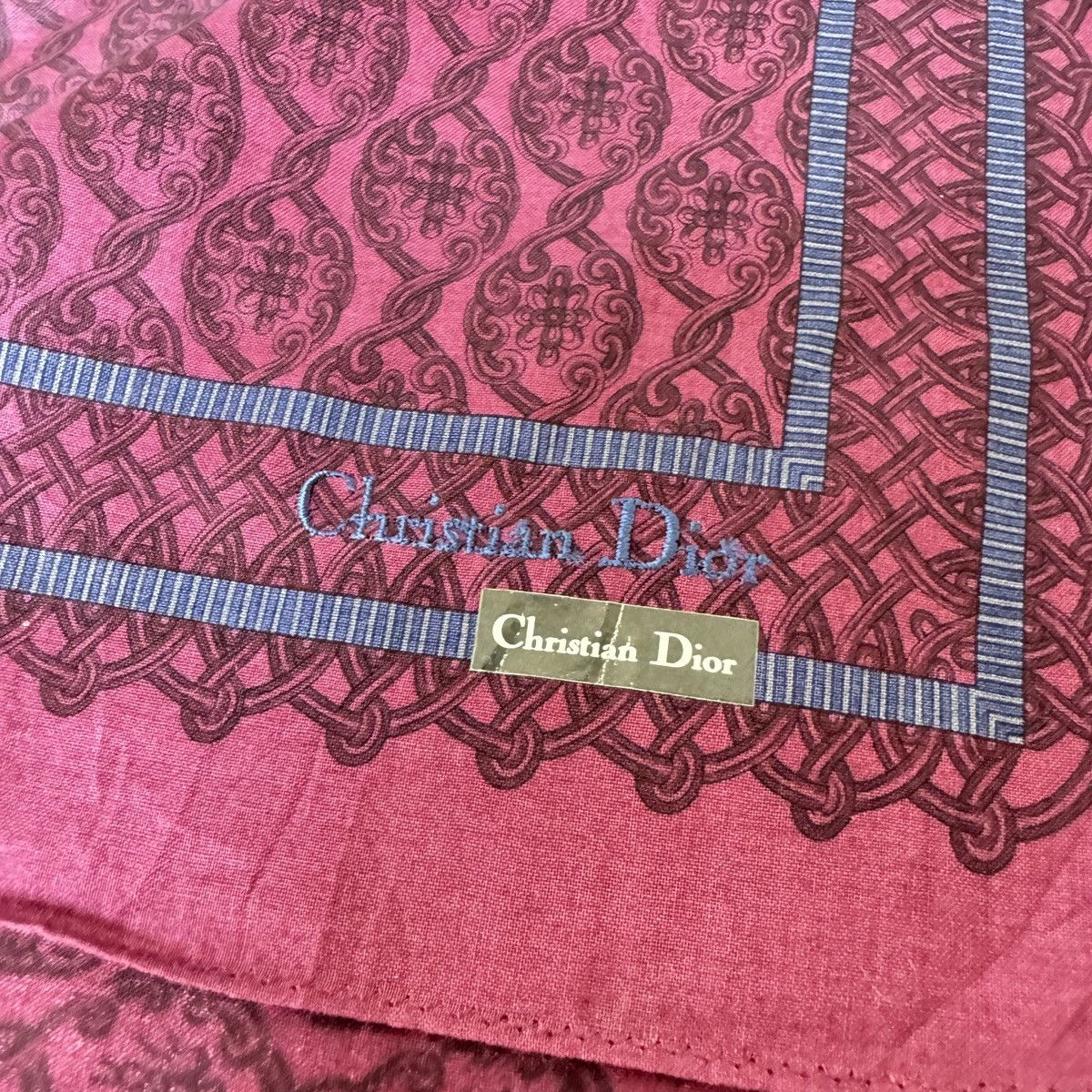Christian Dior Monsieur × Dior × Vintage CHRISTIAN DIOR SCARVES POCKET SQUARE EMBROIDERED LOGO Size ONE SIZE - 2 Thumbnail