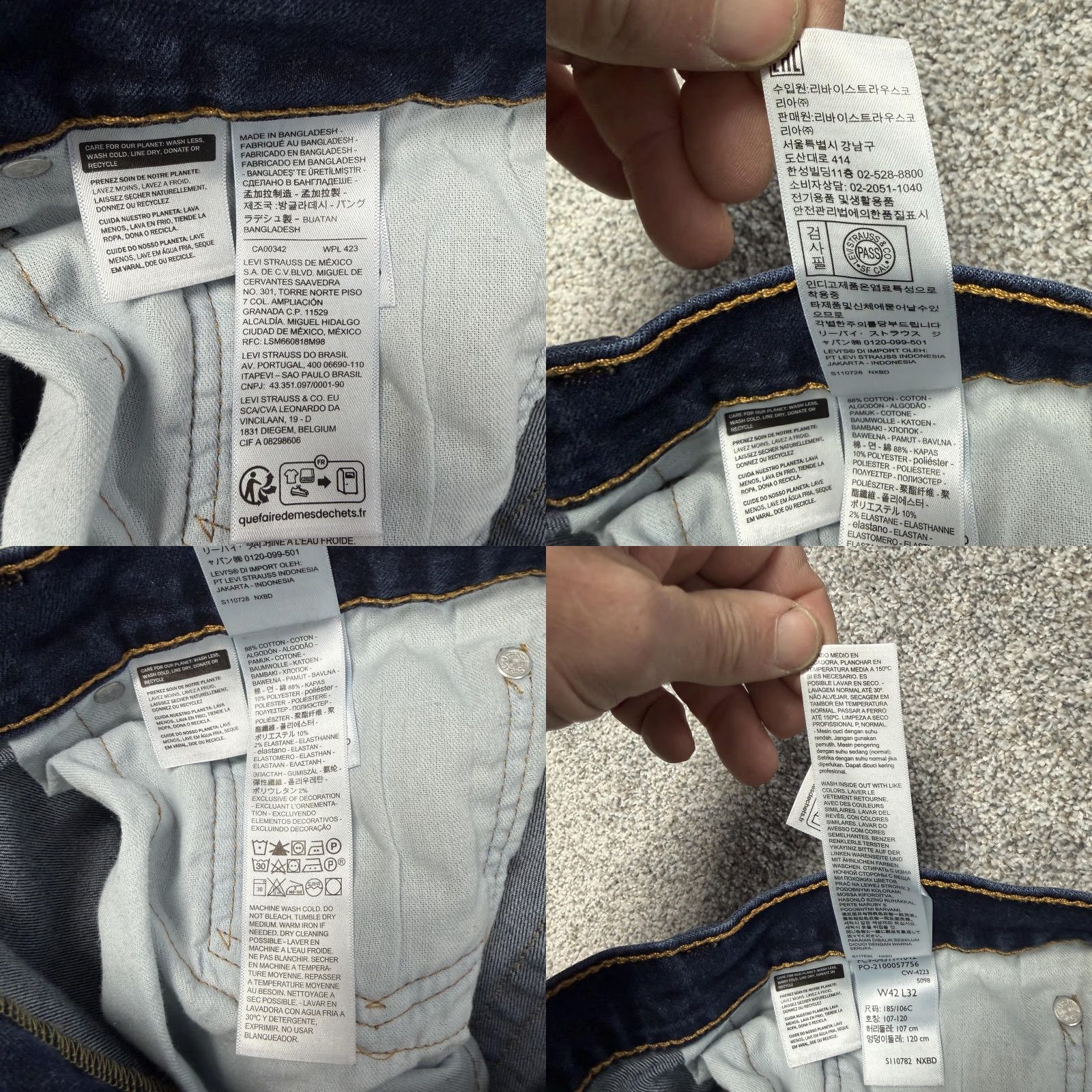 Levi's Levis Jeans 541 Mens 42x29.5 Blue Athletic Taper Stretch Denim Dark Wash Classic Size US 42 / EU 58 - 8 Thumbnail