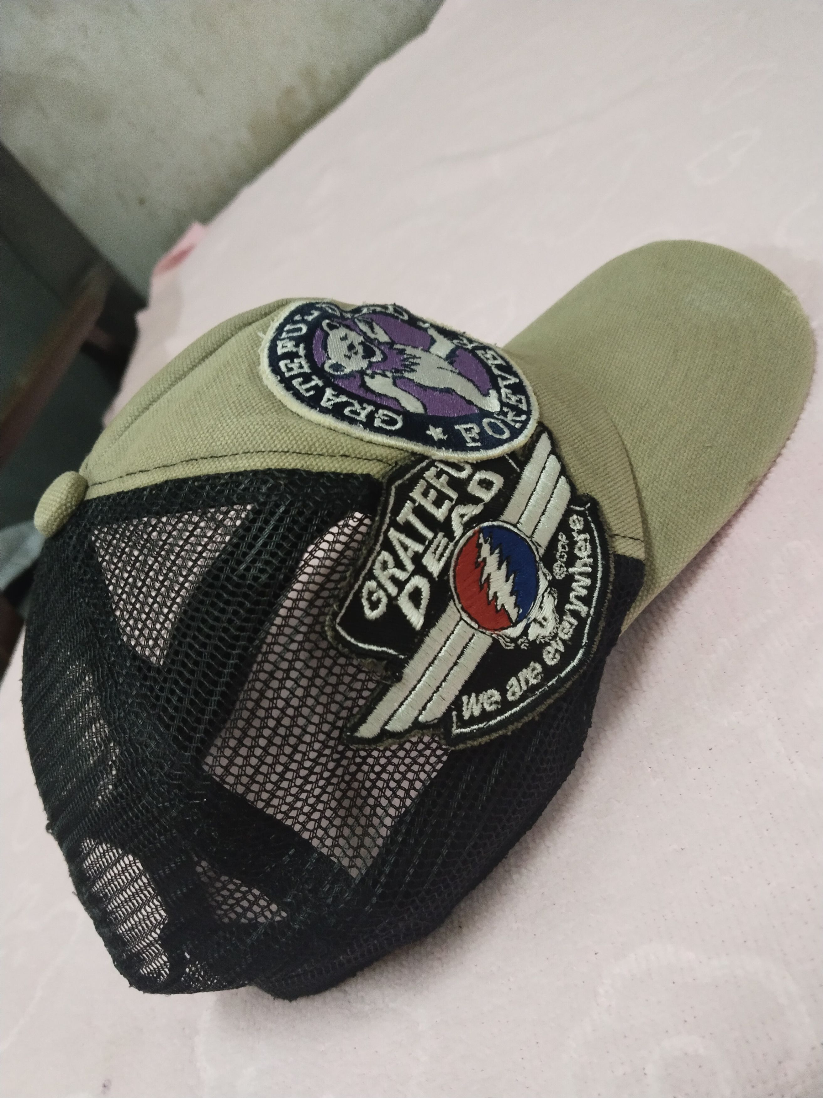 Grateful Dead VINTAGE GRATEFUL DEAD DISTRESSED PATCHES TRUCKER HAT Size ONE SIZE - 4 Thumbnail