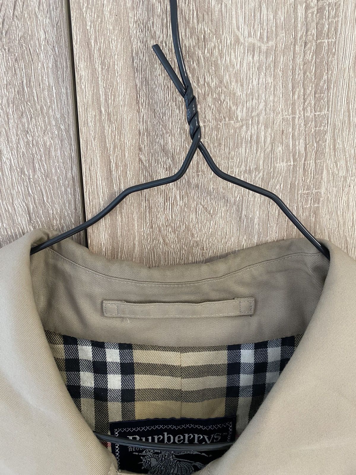 Burberry Vintage 90s Burberry Trench Coat Jacket Nova Check Size L-XL Size US XL / EU 56 / 4 - 13 Thumbnail