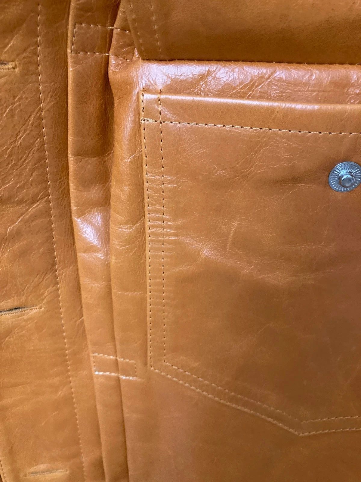 clothsurgeon Leather Jacket Orange Medium/Large Made in England Size US M / EU 48-50 / 2 - 16 Thumbnail