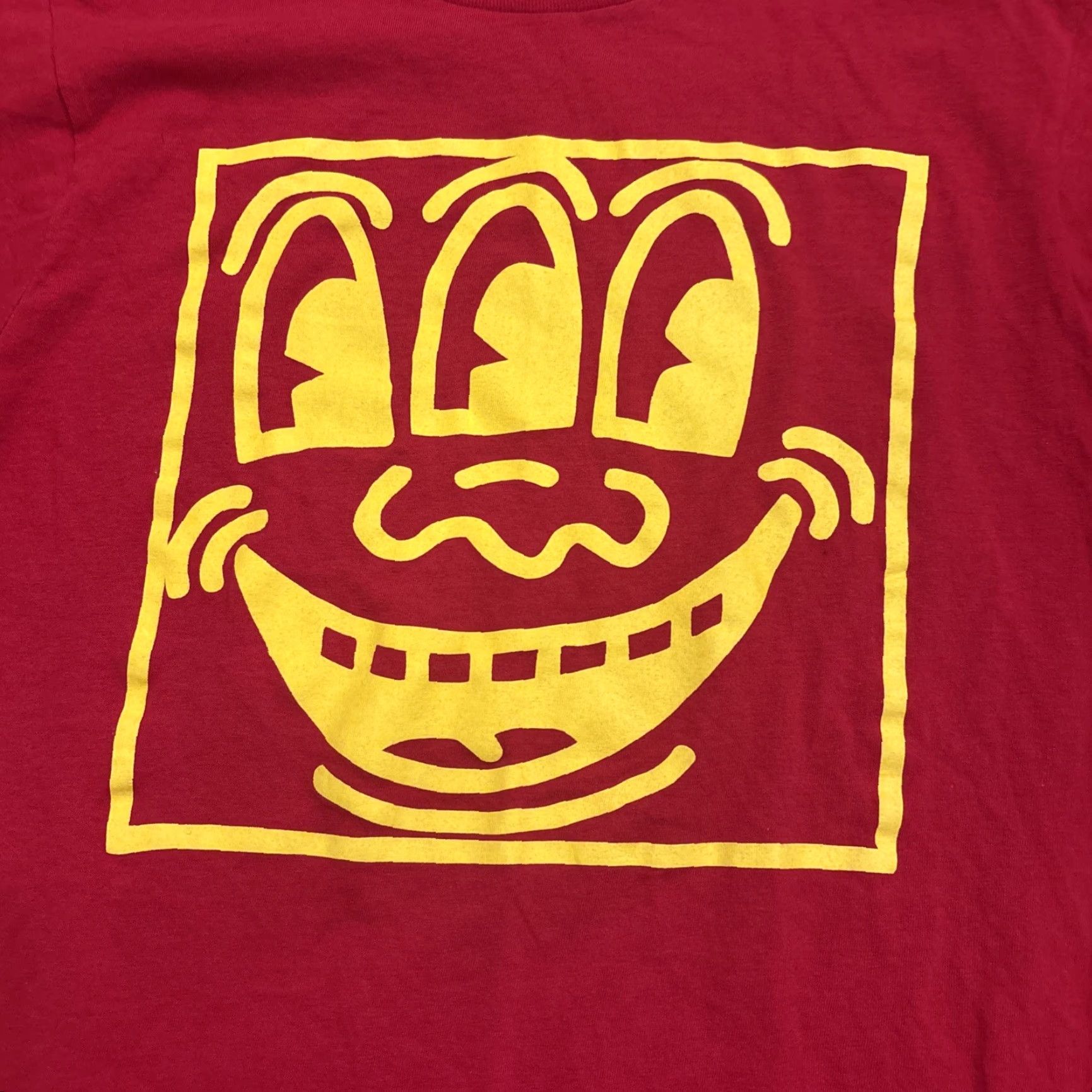 Vintage VINTAGE Keith Haring Crew Long Sleeve Shirt Men Small Red Three-Eyed Smiling Monster Graphic Art Tee Size US S / EU 44-46 / 1 - 2 Thumbnail