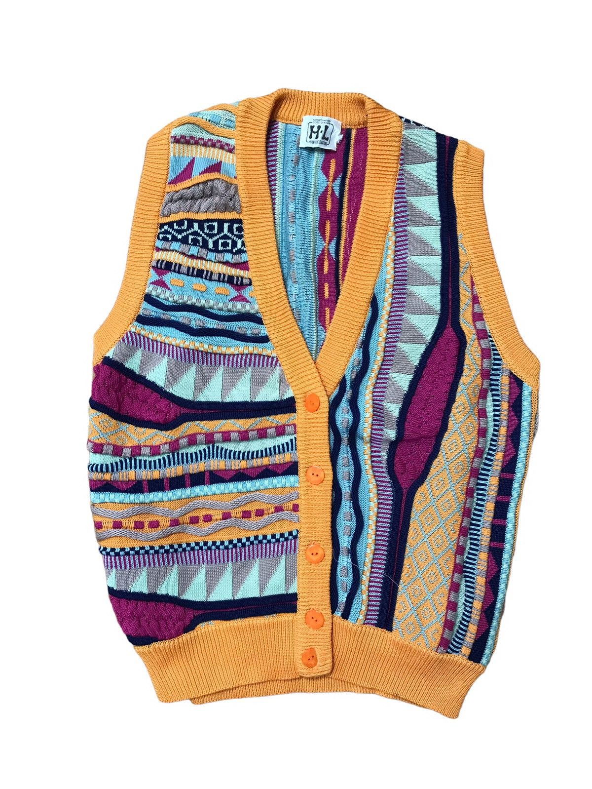image of Coogi Style By H-L Multicolour Vest, Men's (Size Medium)