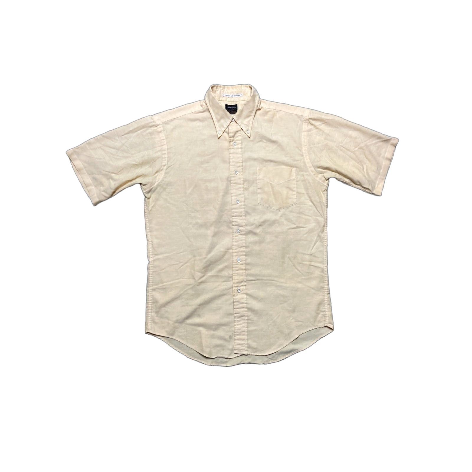 Vintage VINTAGE TownCraft Penney’s Button-Up Shirt Short Sleeve M Pale Yellow Mens Size US M / EU 48-50 / 2 - 1 Thumbnail