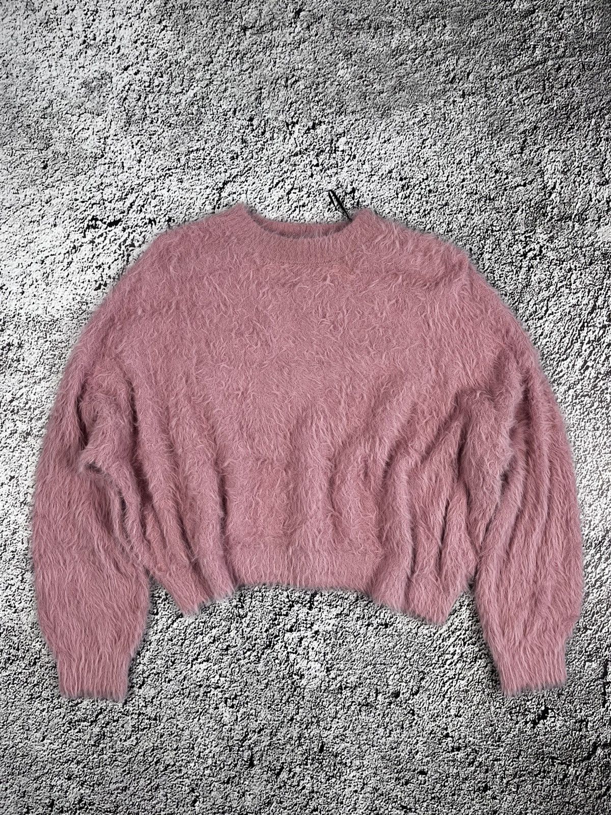 Vintage Vintage Y2K pink fuzzy faux mohair sweater streetwear Size L / US 10 / IT 46 - 1 Thumbnail