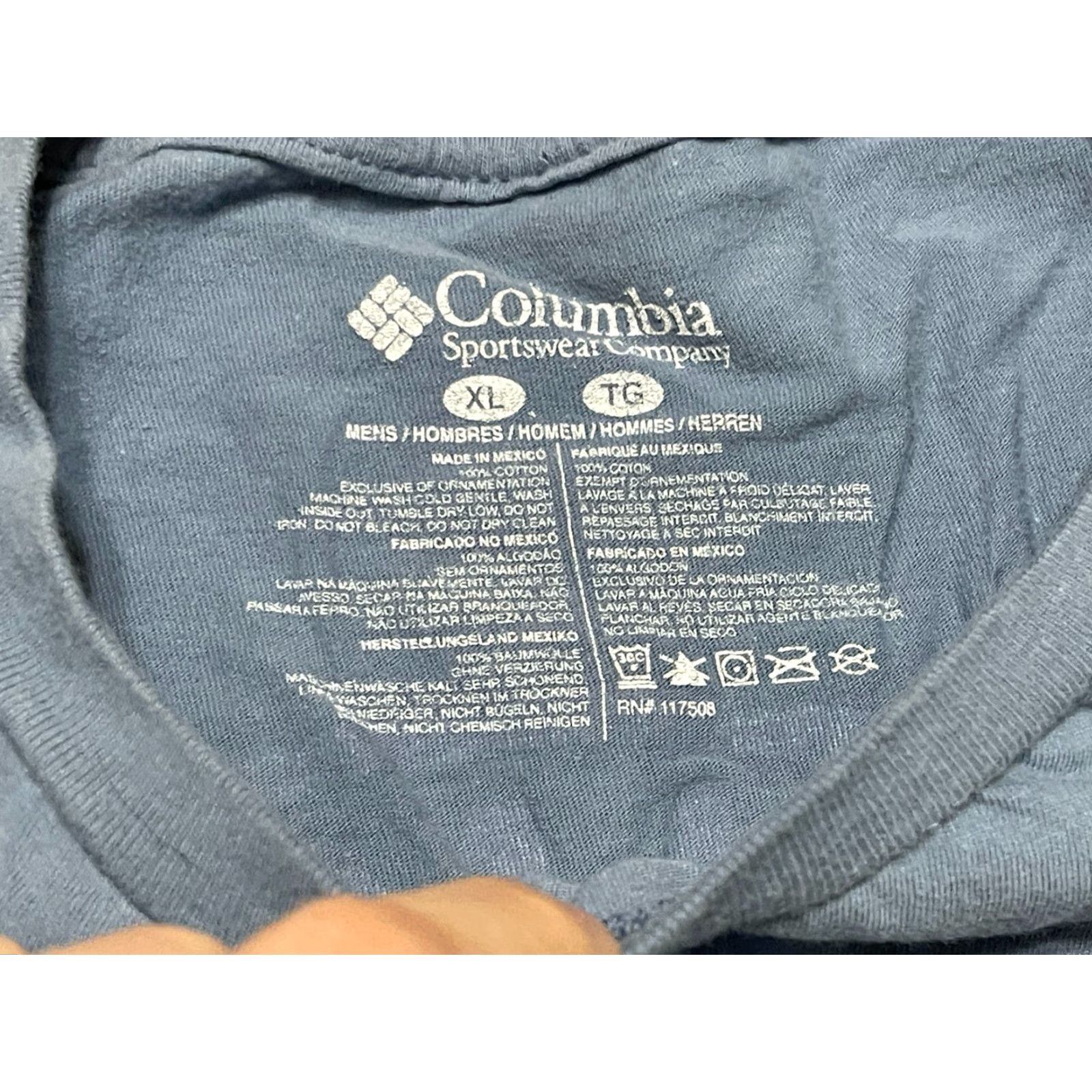 Vintage Columbia Shirt Men XL Blue Columbia Since 1938 Print T-Shirt Short Sleeve Round Neck Casual Modern Basic Regular Fits Size XL / US 12-14 / IT 48-50 - 6 Thumbnail