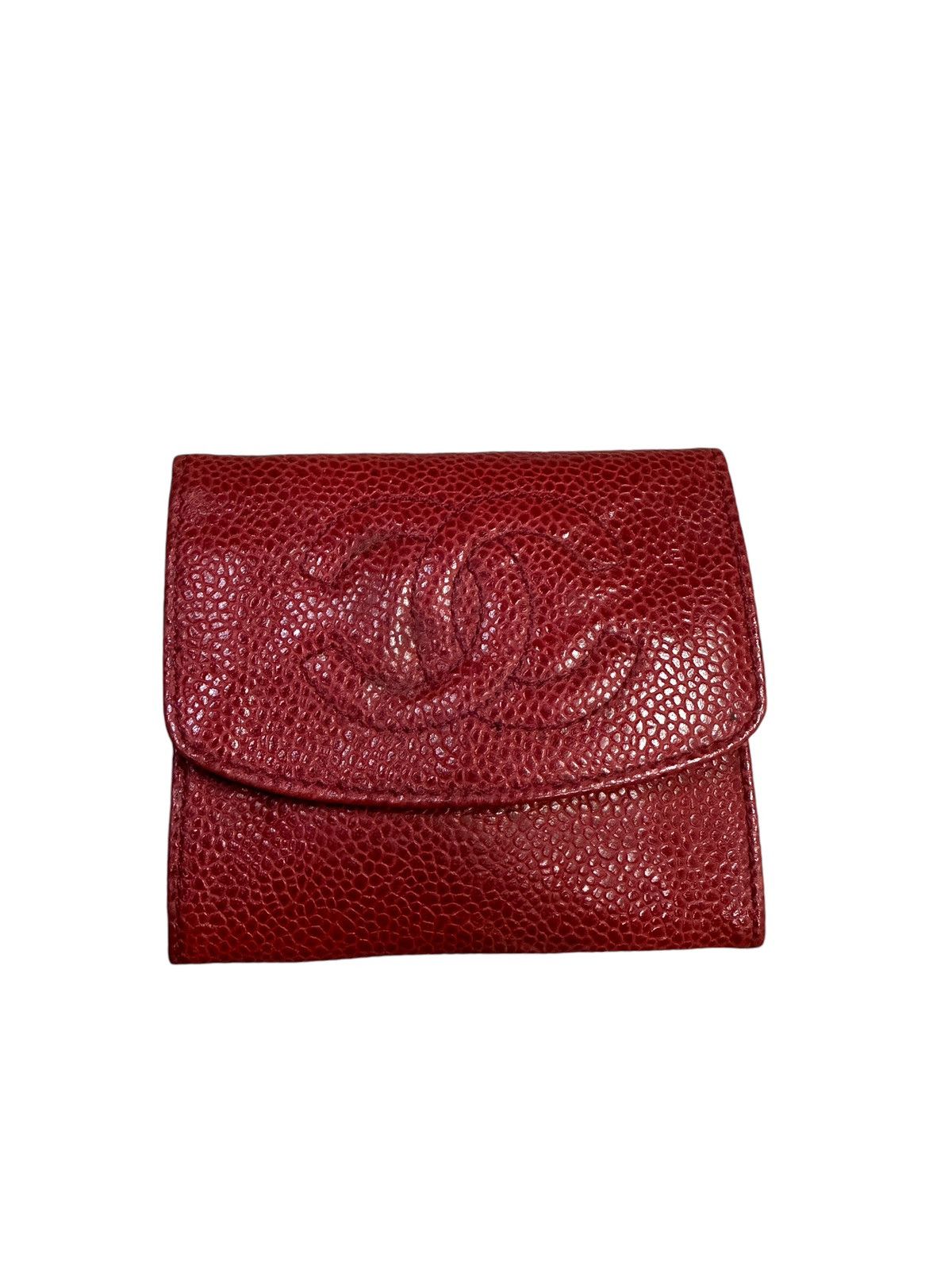 Chanel 💥Vintage Chanel 1994 Coin Case Caviar Red Size ONE SIZE - 1 Thumbnail