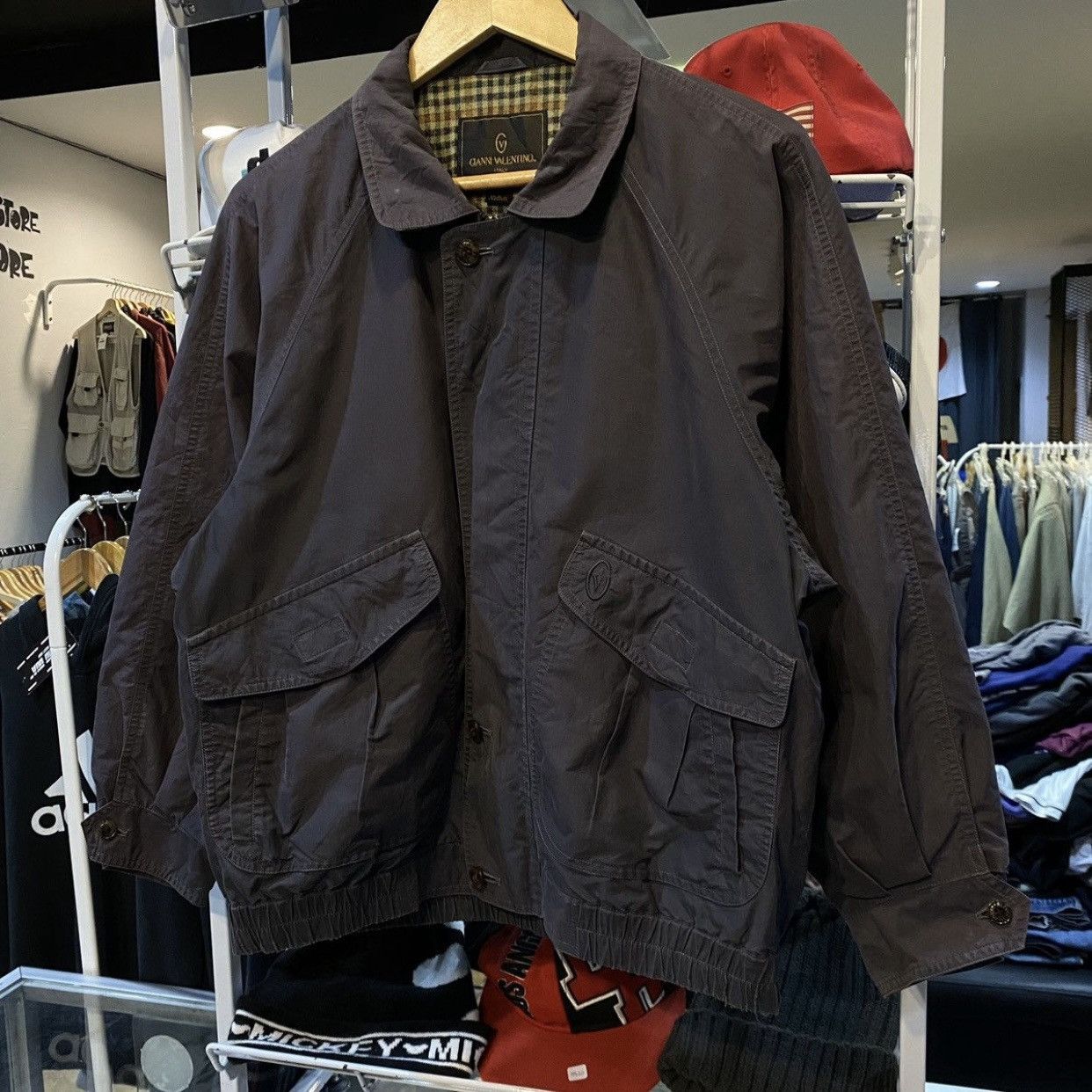 Gianni Valentino Vintage Gianni Valentino Italy Faded Bomber Jacket Size US M / EU 48-50 / 2 - 5 Thumbnail