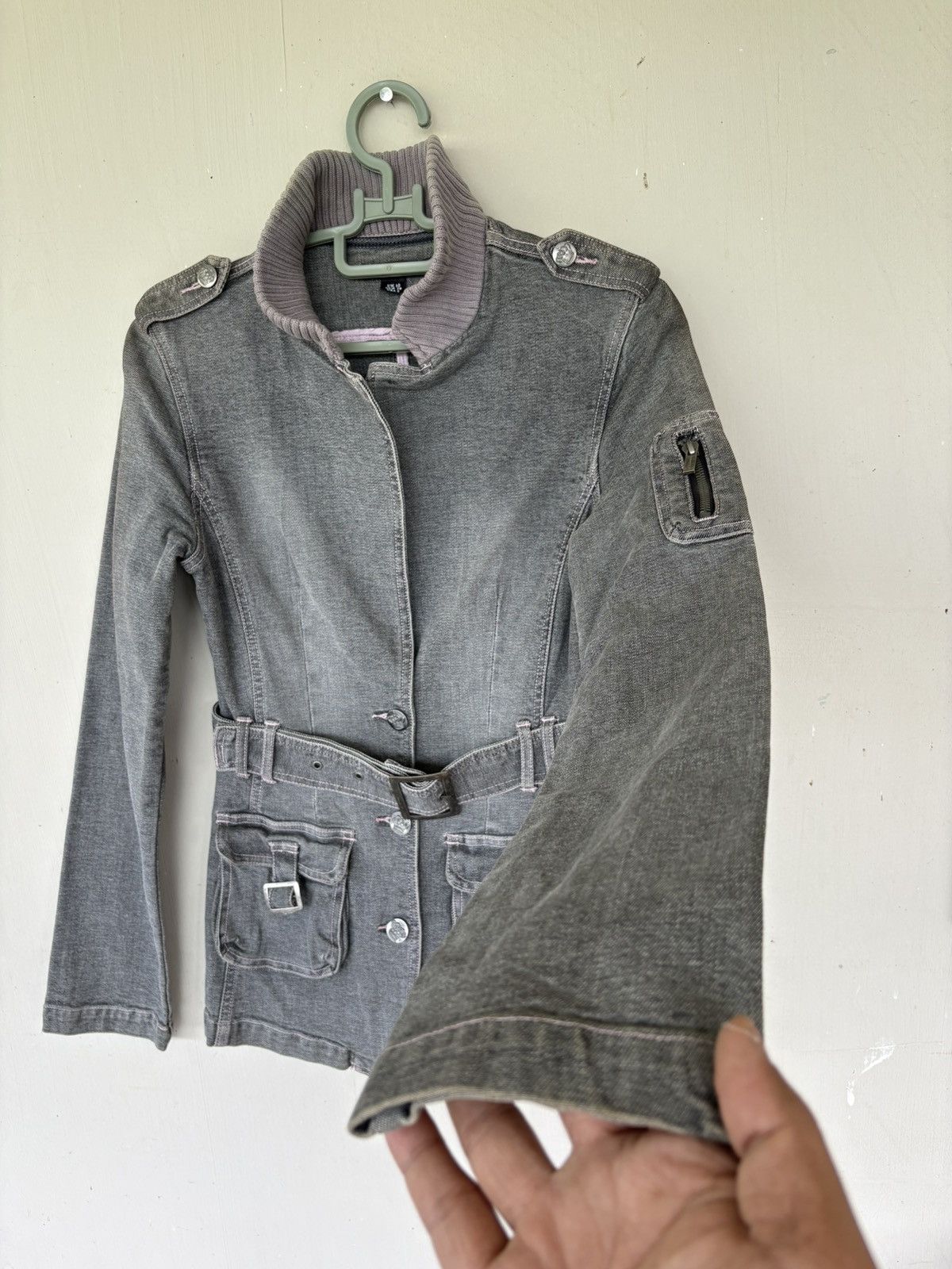 Vintage Vintage Golding Grey Military Style Belted Utility Jacket Size US M / EU 48-50 / 2 - 3 Thumbnail