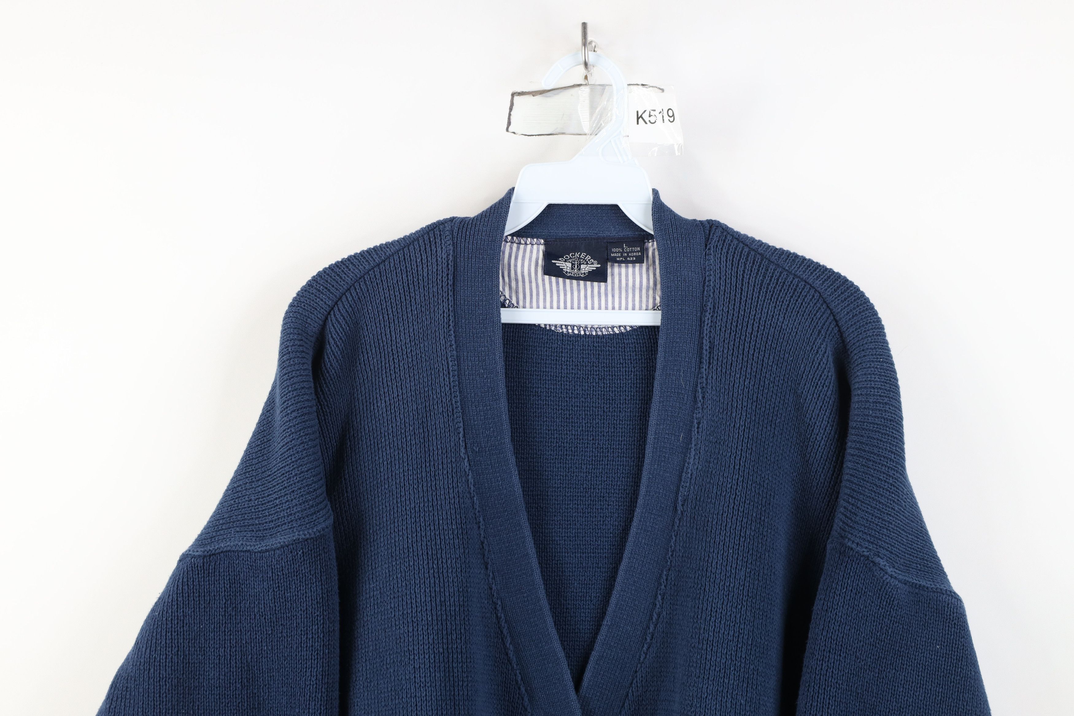 Dockers Vintage 90s Dockers Levis Ribbed Knit Cardigan Sweater Size L / US 10 / IT 46 - 2 Thumbnail