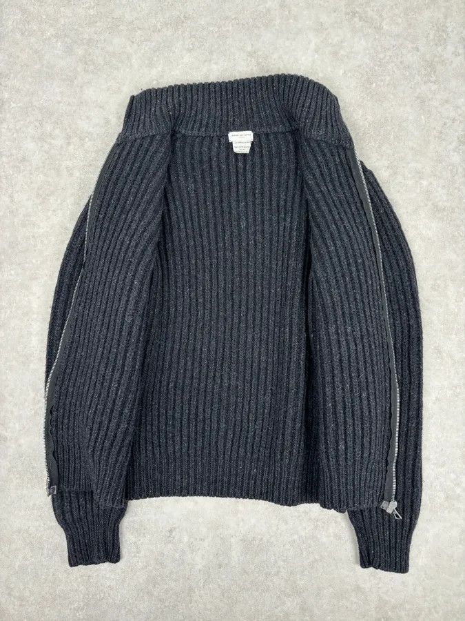 Dries Van Noten Dries Van Noten Dark Grey Wool Minimalist Zip-up Sweater Size US M / EU 48-50 / 2 - 7 Thumbnail