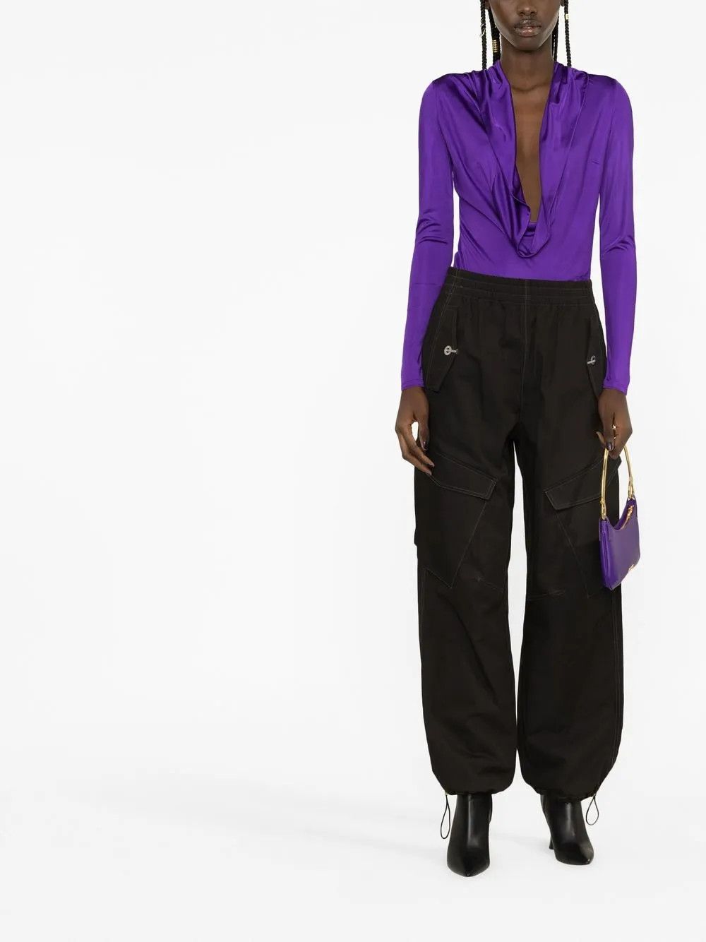 Versace o1y0226 Bodysuit in Purple Size S / US 4 / IT 40 - 2 Thumbnail