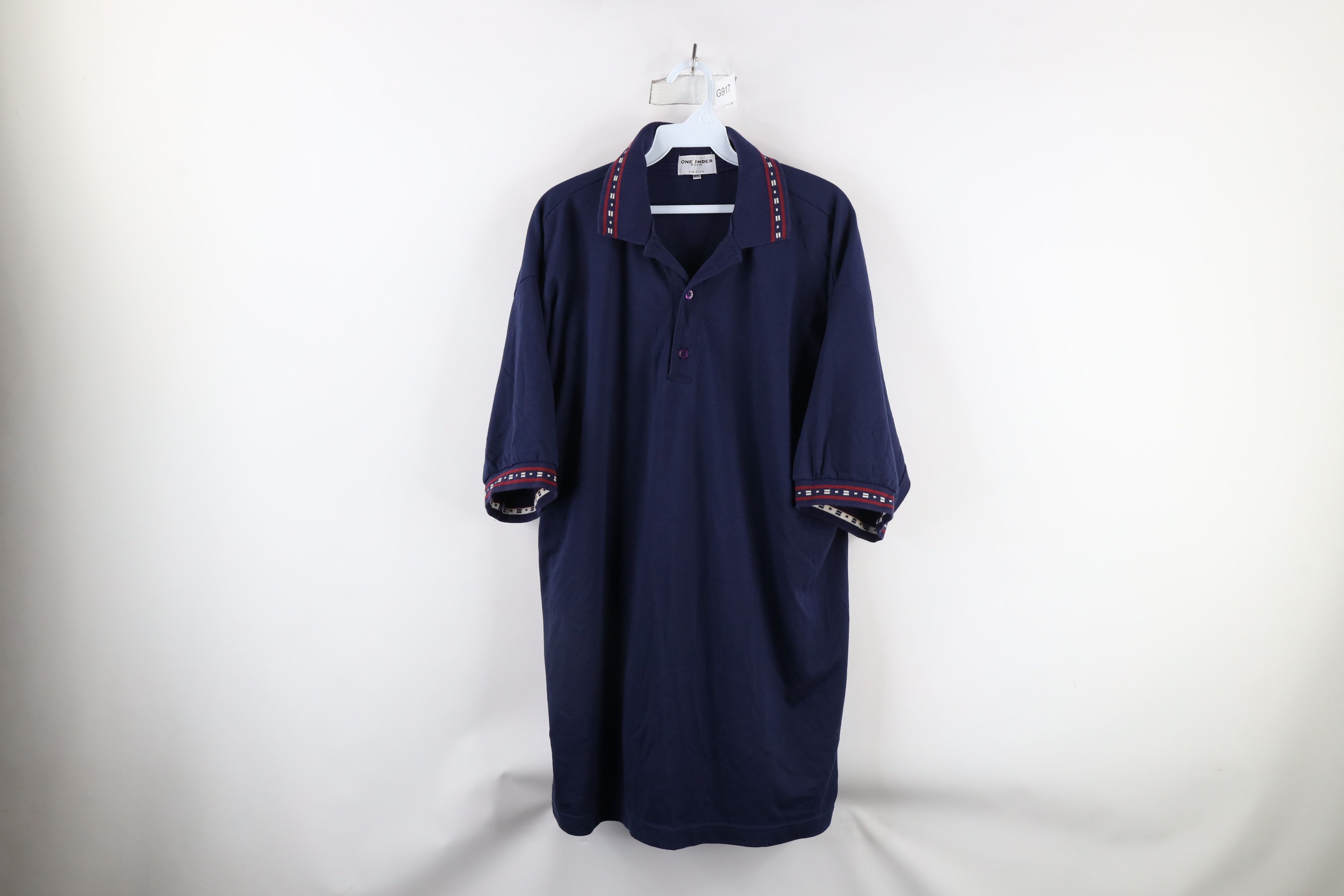 Vintage Vintage 90s Streetwear Geometric Collared Golf Polo Shirt Size US XXL / EU 58 / 5 - 1 Thumbnail