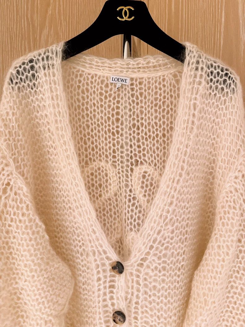 Loewe LOEWE Super large logo horsehair knit sweater Size M / US 6-8 / IT 42-44 - 3 Thumbnail