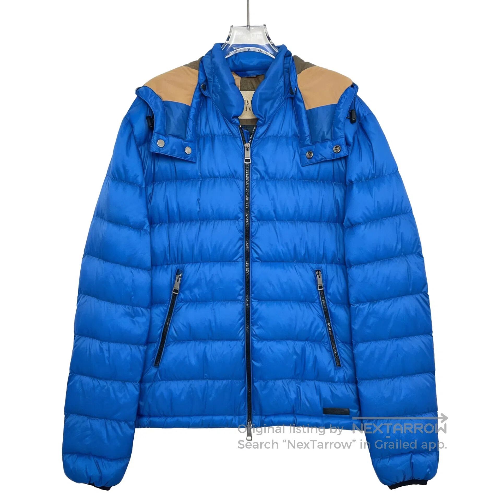 Burberry Burberry Blue Removable Hooded Zipper Long Sleeve Down Jac Size US XL / EU 56 / 4 - 1 Thumbnail
