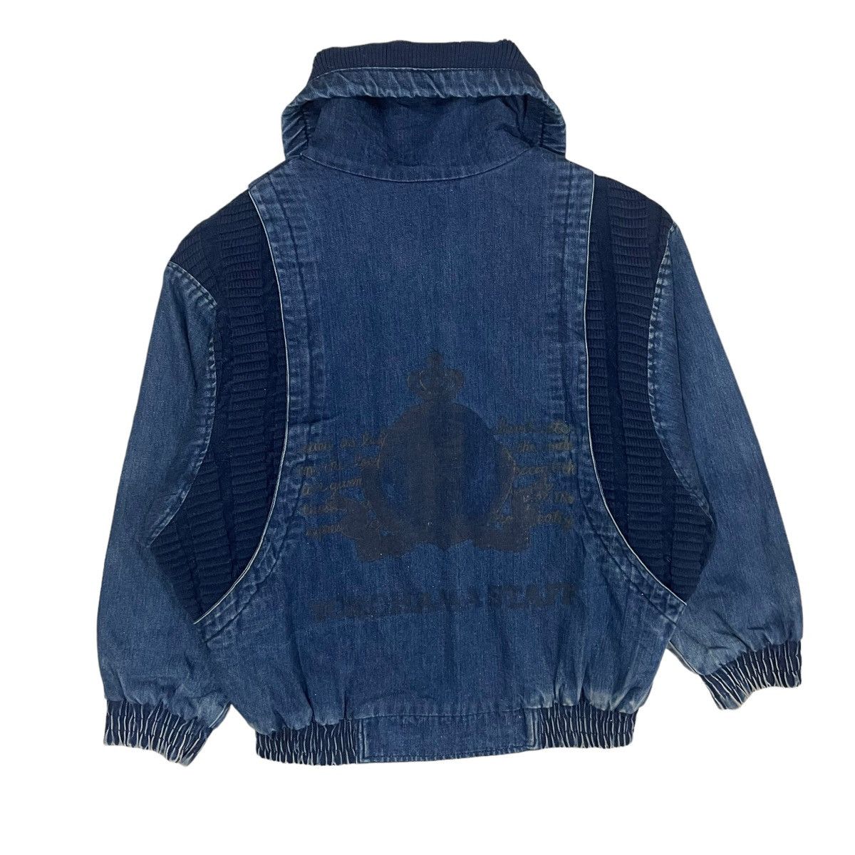 Japanese Brand Vintage HAMA-STA Denim Bomber Style Jacket Size US M / EU 48-50 / 2 - 2 Thumbnail